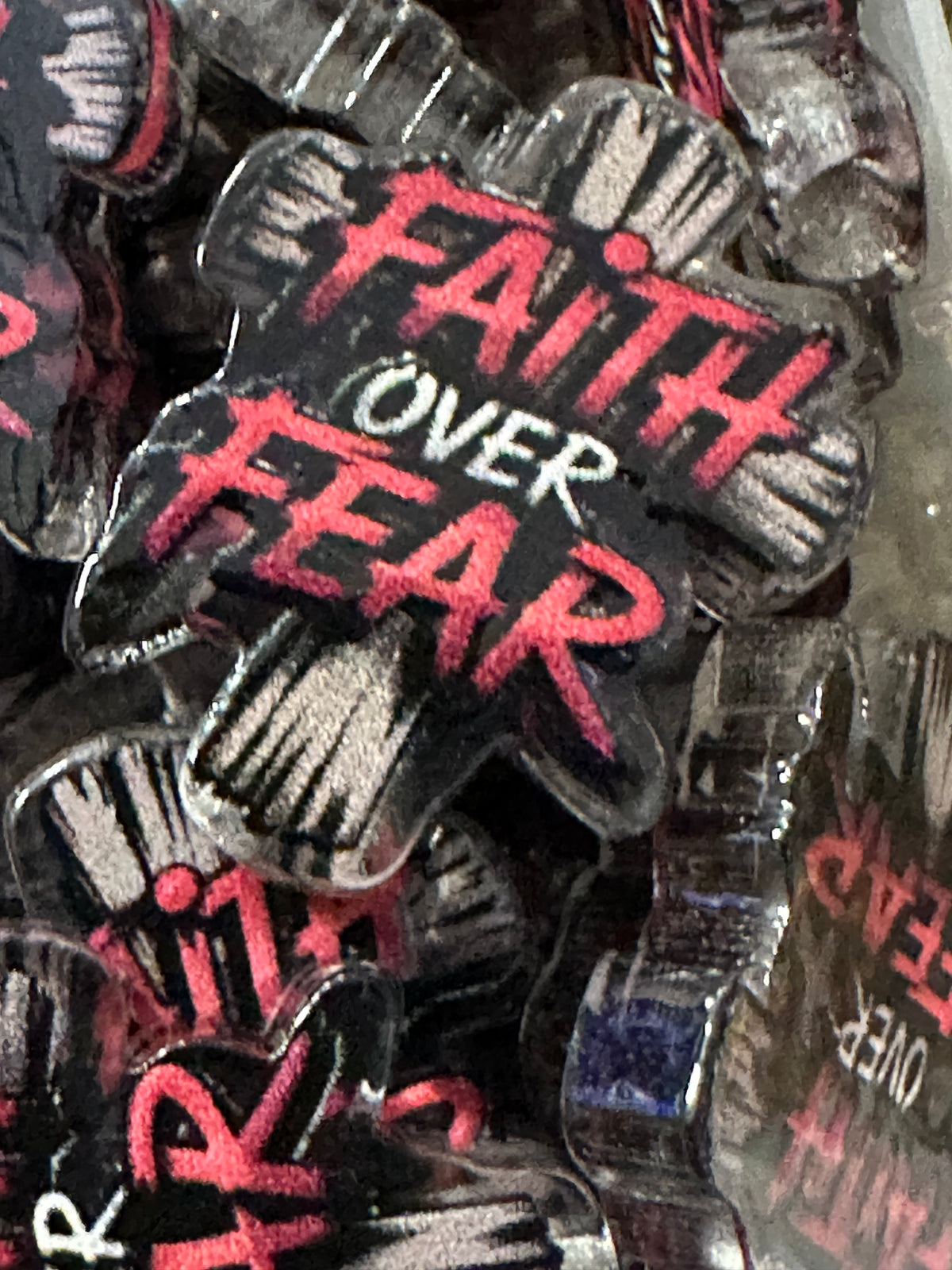 Cross acrylic focal bead- set of 2/ focal bead/ pen beading / keychain bead/ religious