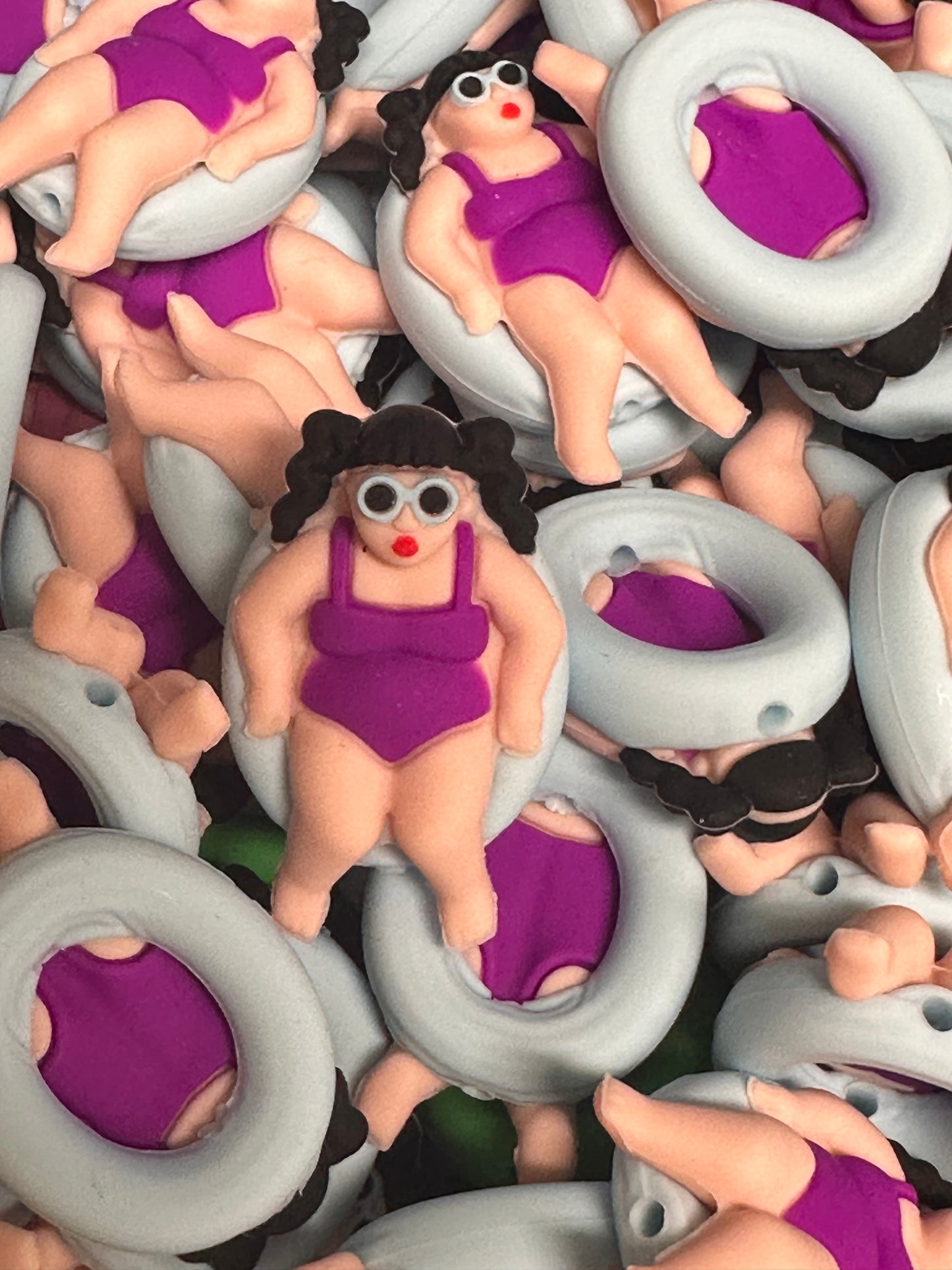 Floating Summer focal bead / beach/ swim suit/pool/ swimming