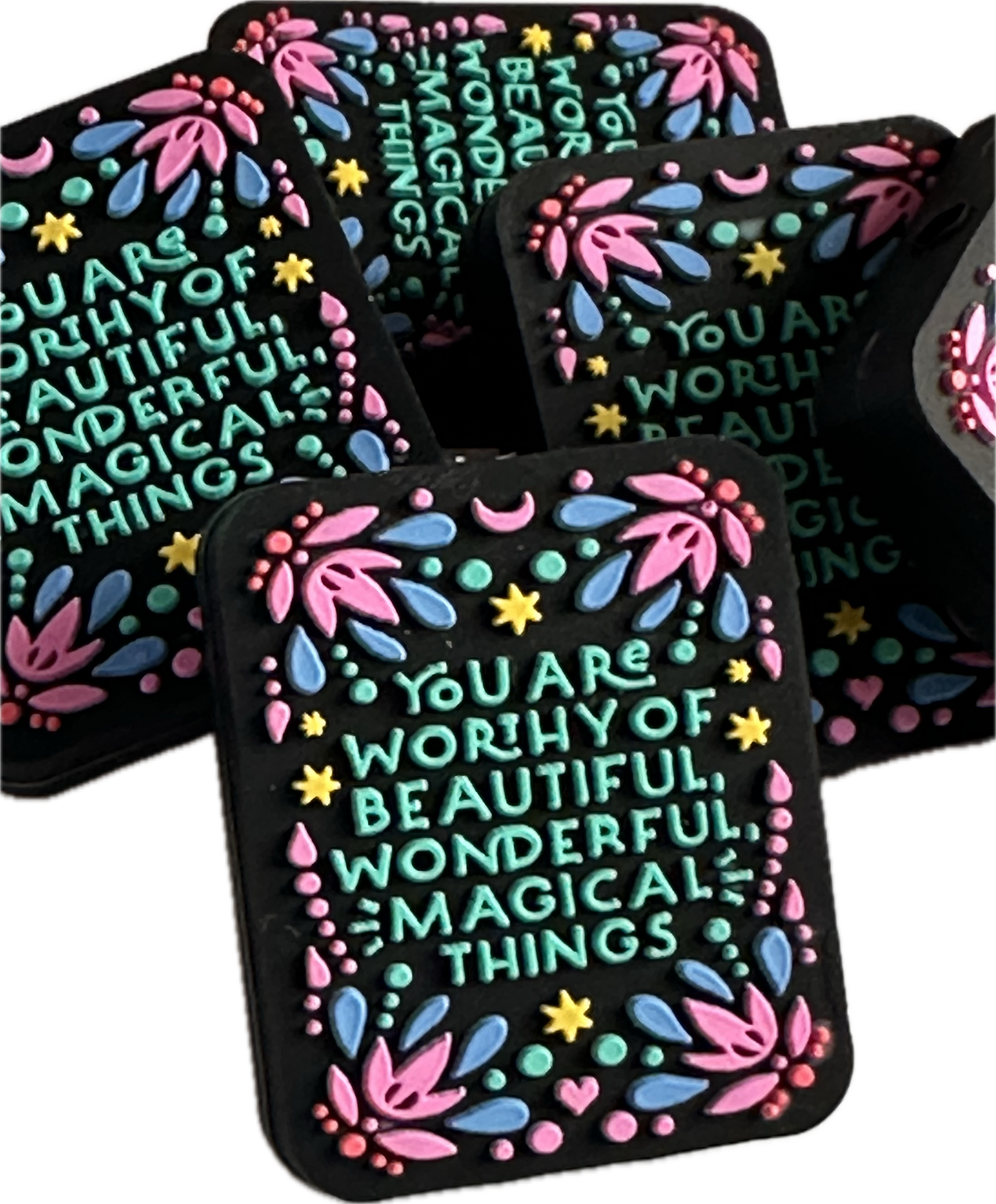 Kind words focal bead / inspiring silicone focal/