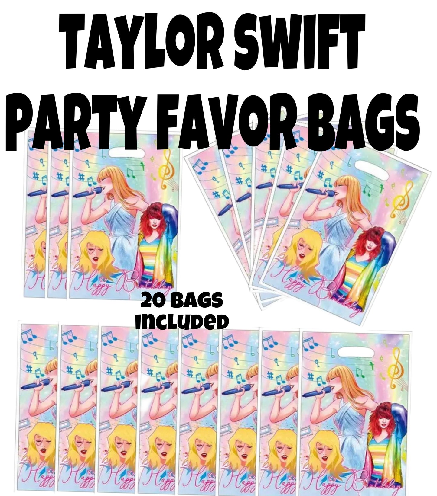 Swiftie party favor bags/ 10 bags included/ party decorations /TS/ Taylor Swift gift bags/ party bags/ birthday party bags