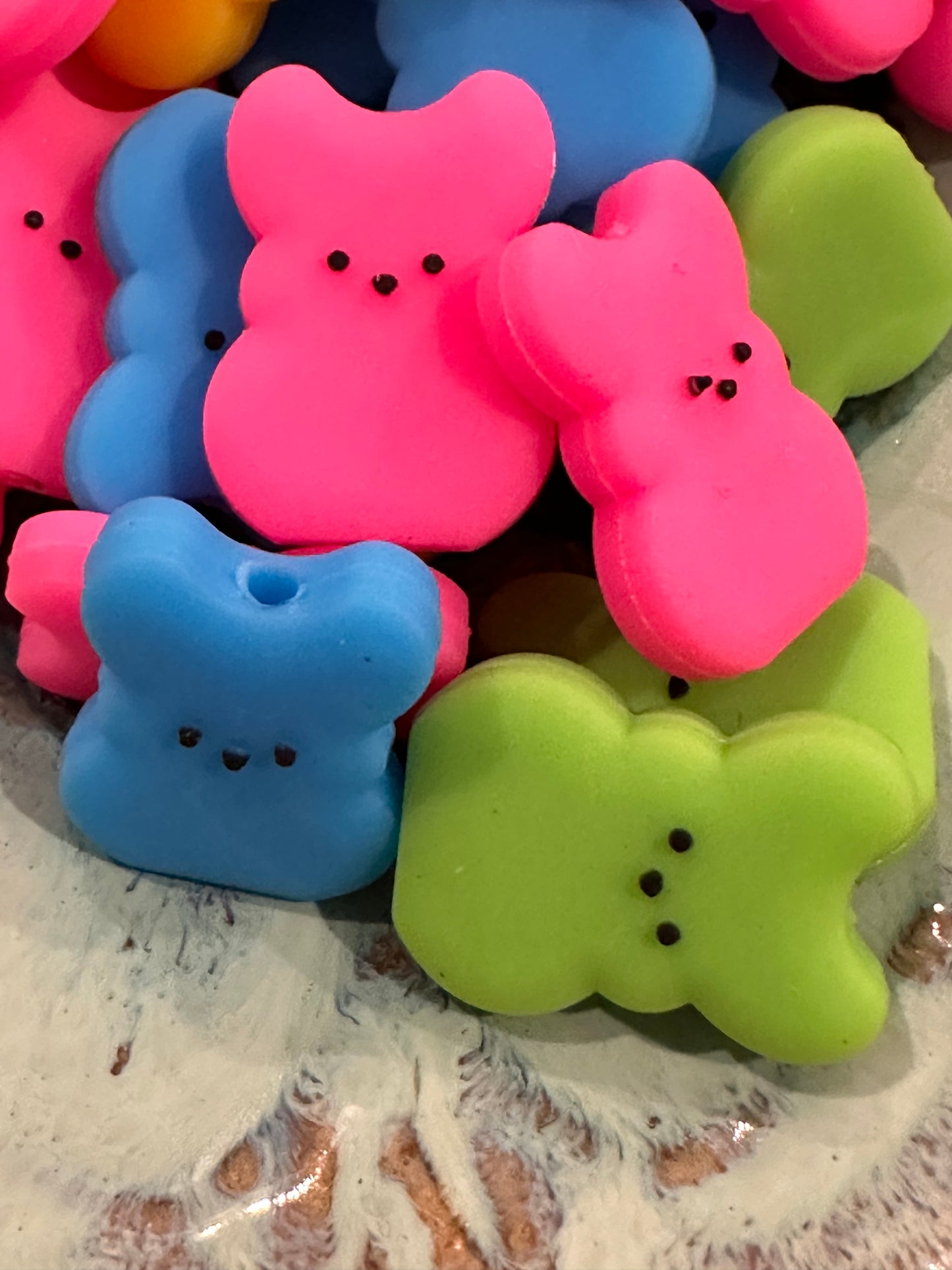 Bunny Easter candy focal beads