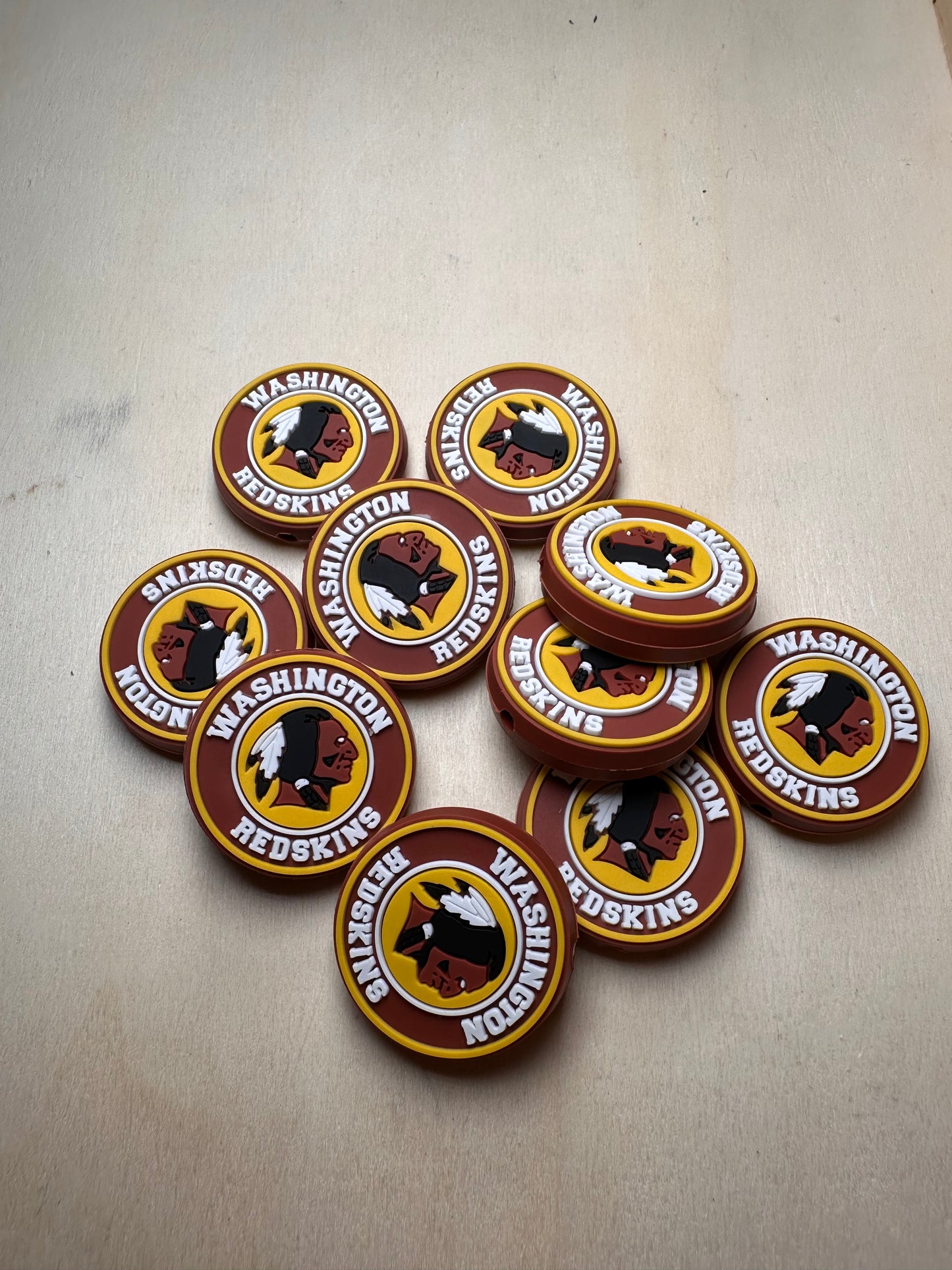 Washington Redskins focal bead/football