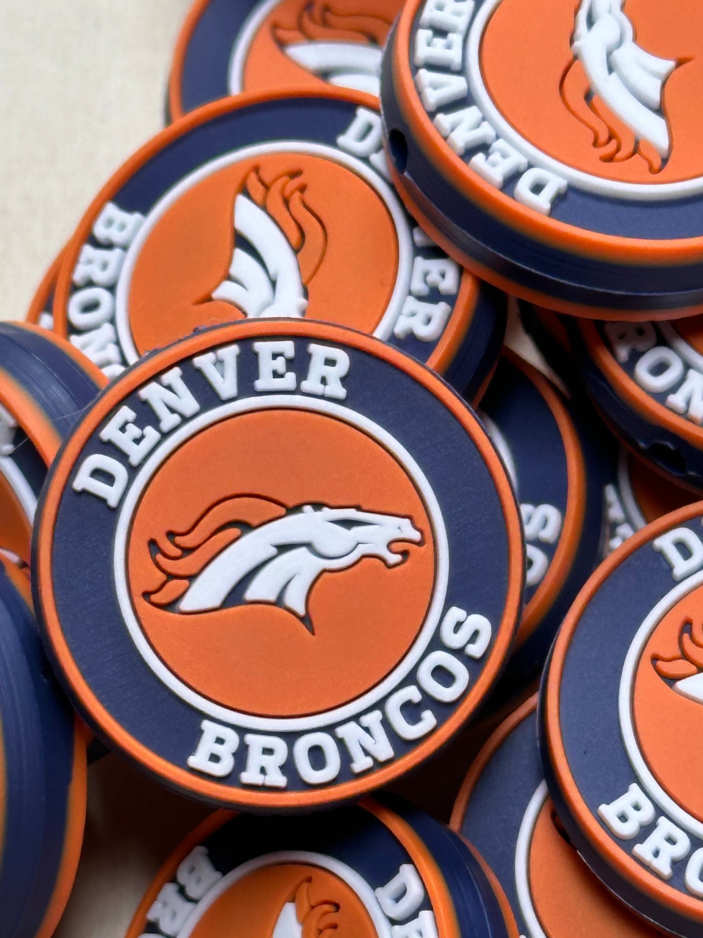 Denver Broncos focal bead/football