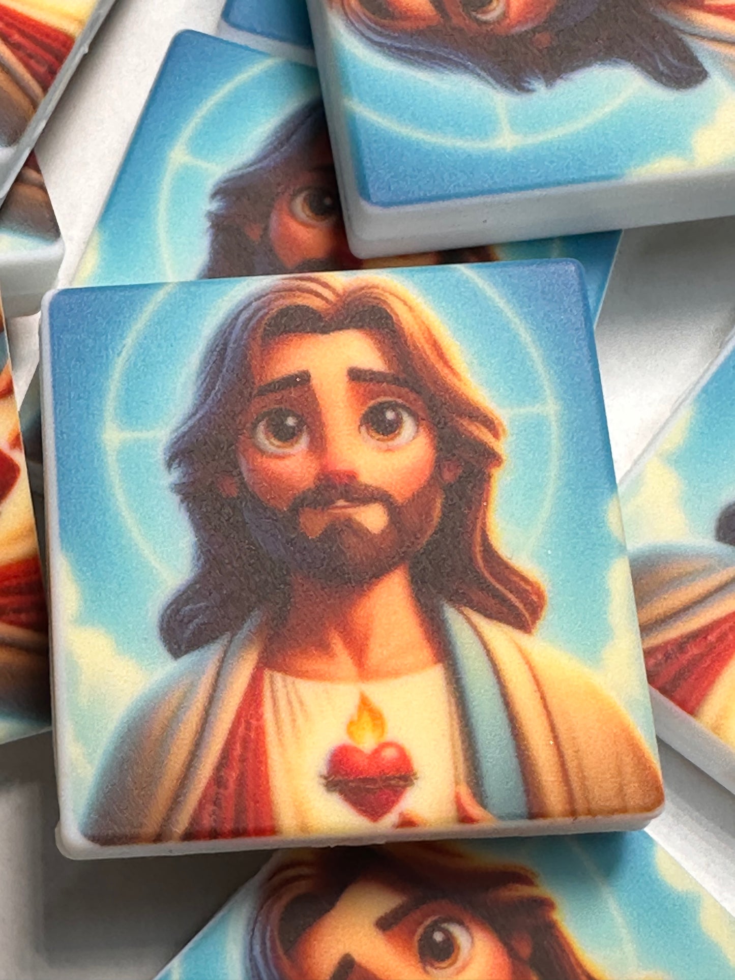 Jesus face/God/ Focal Bead/ beadable pen/ Silicone bead/ keychain bead/Faith/Jesus