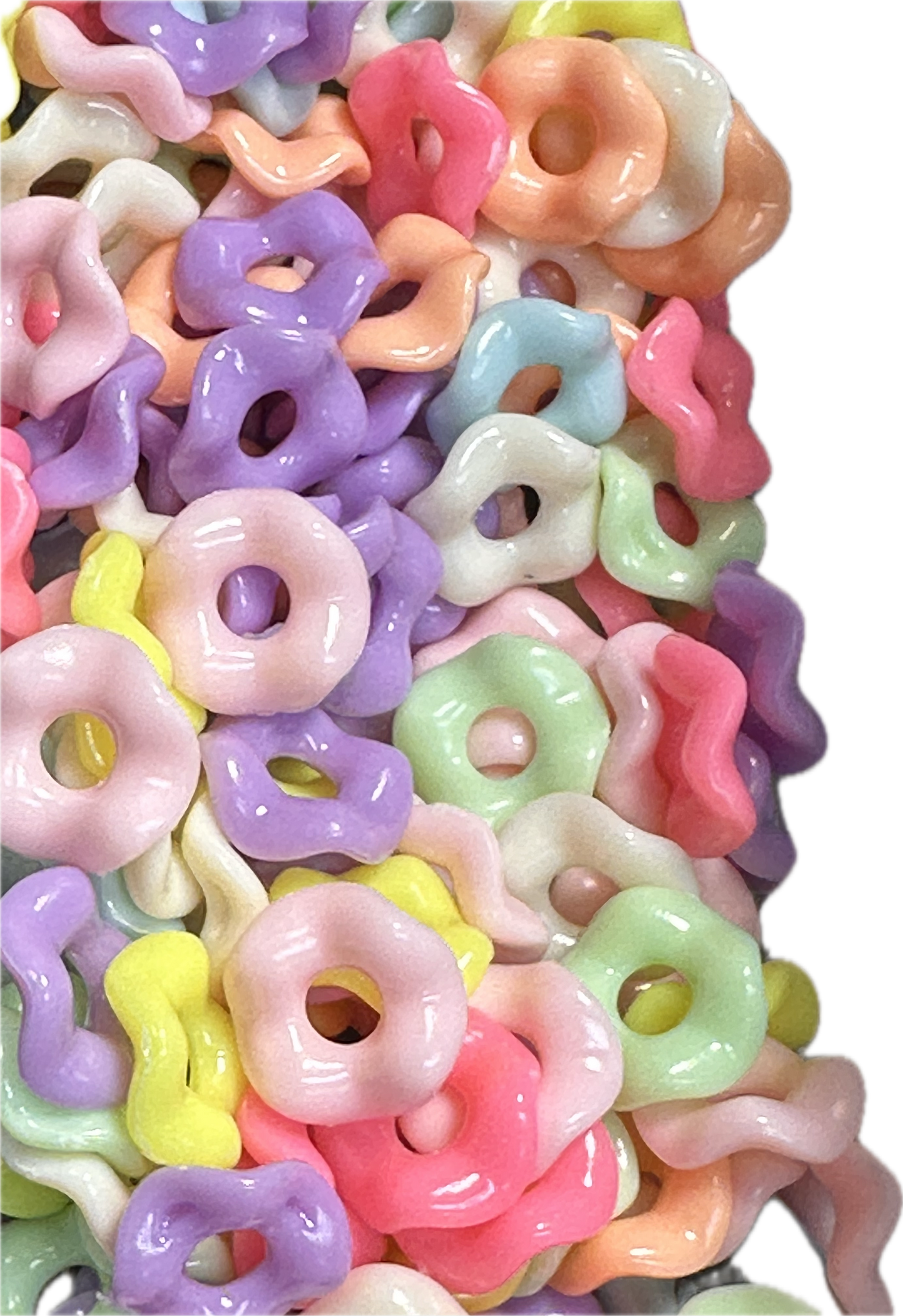 Wavy spacer beads/ acrylic spacers/ jewelry Bead/ beadable pen beads/ keychain bead/