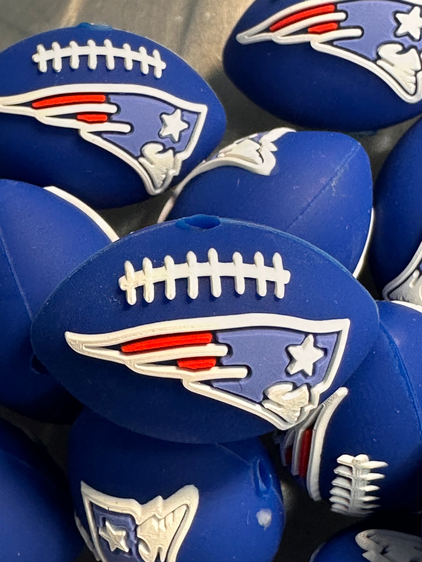 3D New England Patriots Football team focal bead / football