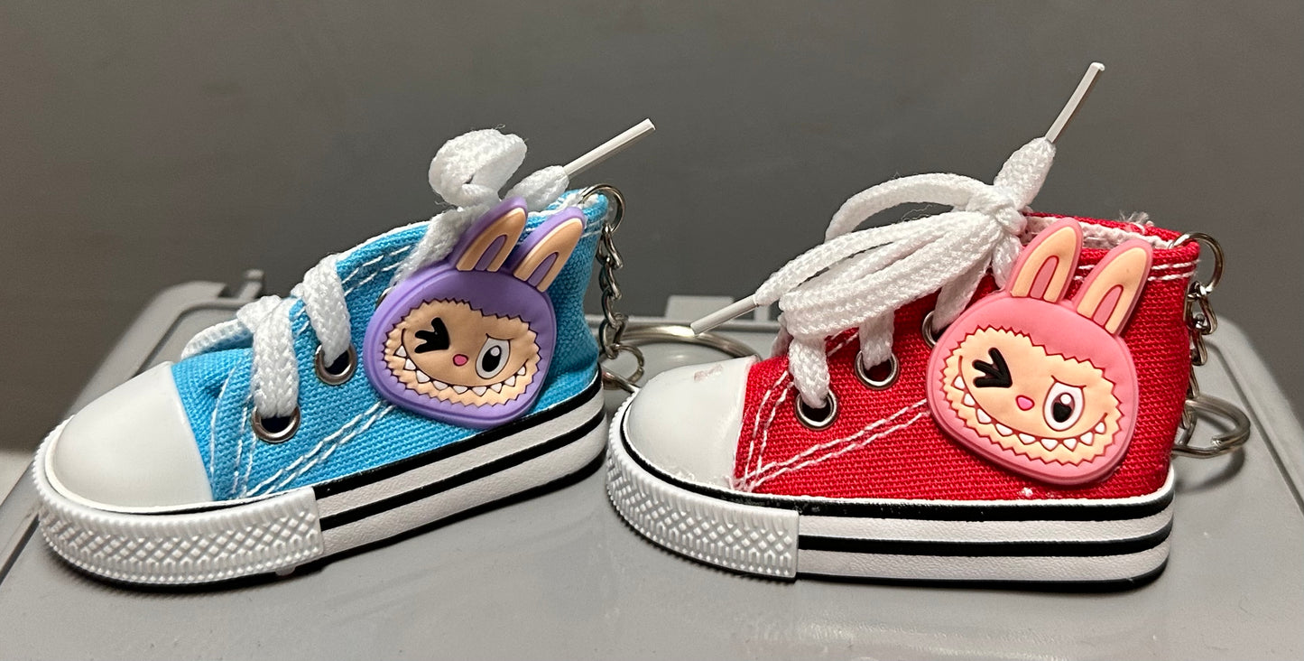 Labubu high top sneaker keychains/ Monster keychain/ Converse