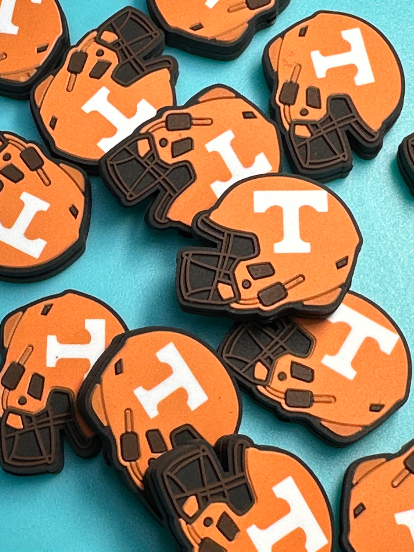 Tennessee volunteers focal beads/ NFL / Focal Bead/ beadable pen/ Silicone bead/ keychain bead / Football/ helmet/