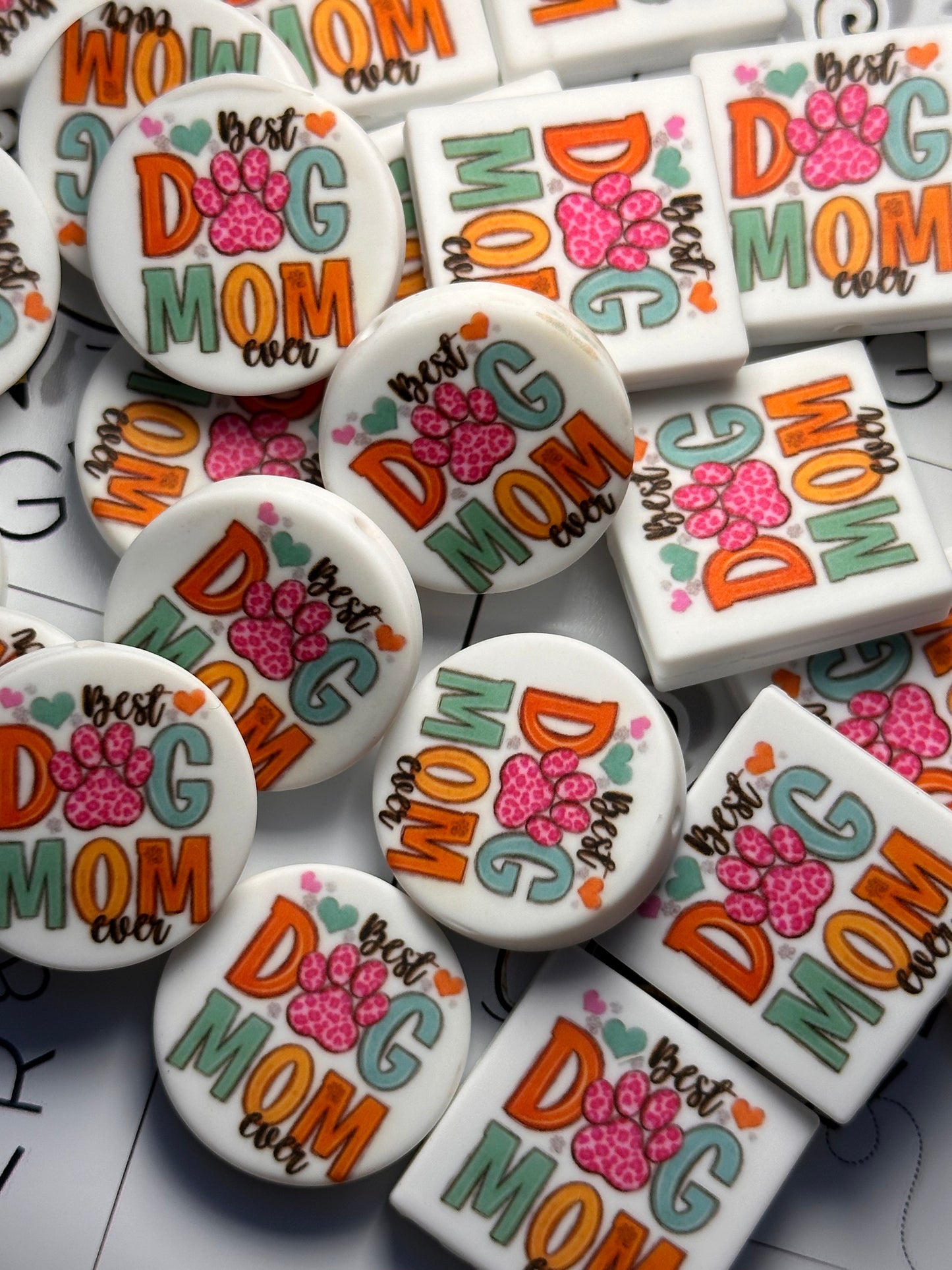 Dog mom focal bead