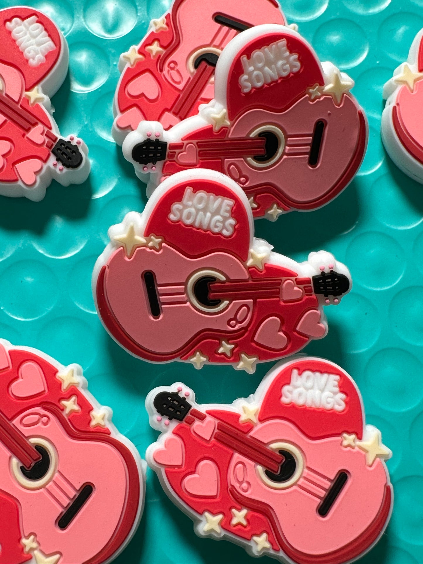 Pink guitar Focal Bead