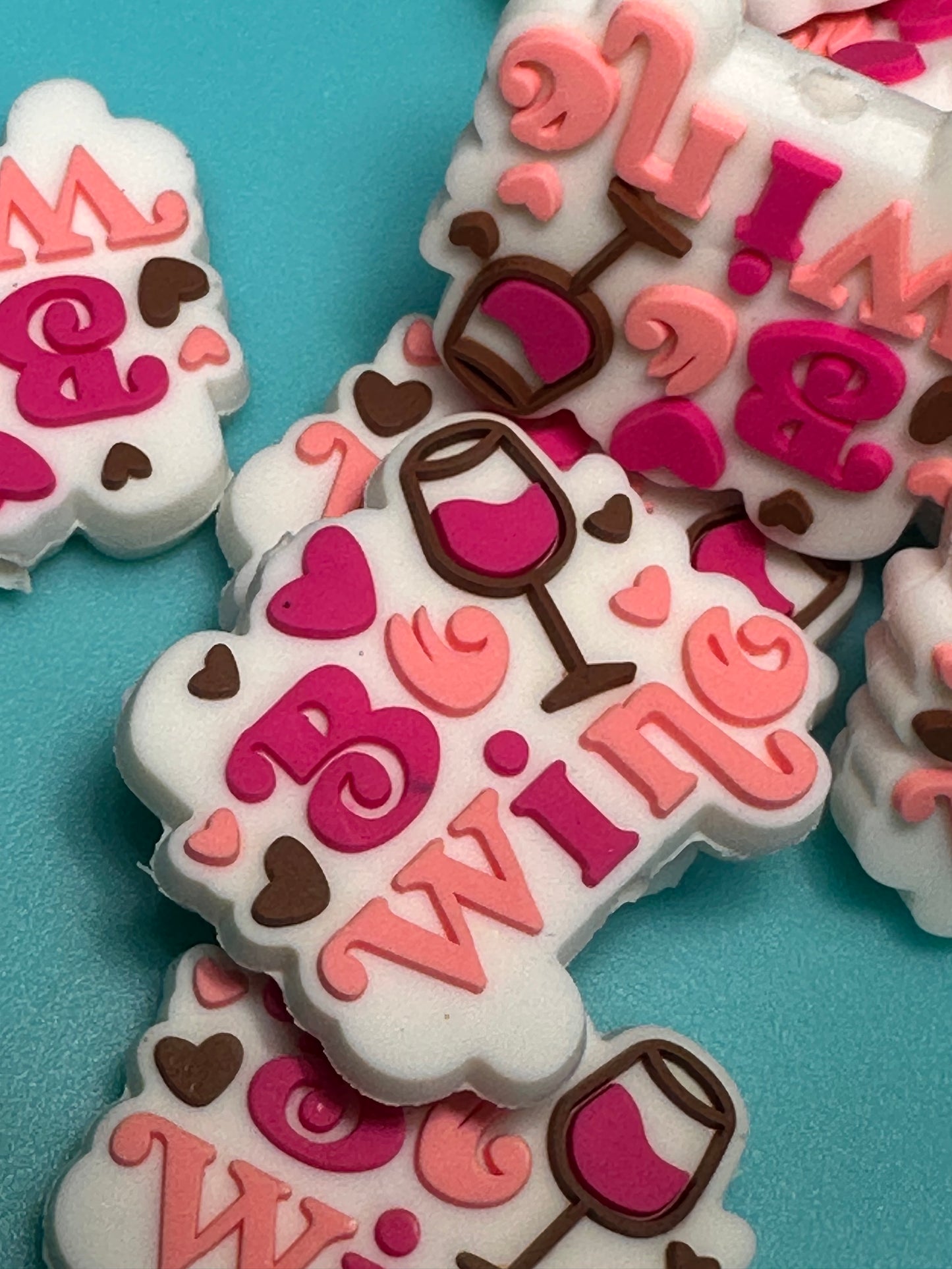 Be wine focal bead/ xoxo/ love/ Valentines Day/ be mine