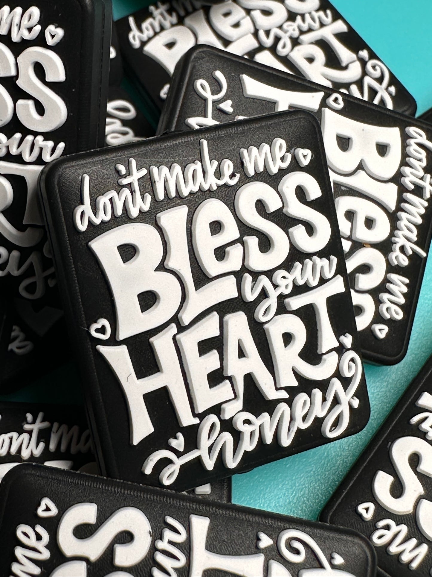 Bless focal bead/ silicone pen bead/ keychain bead/ southern charm