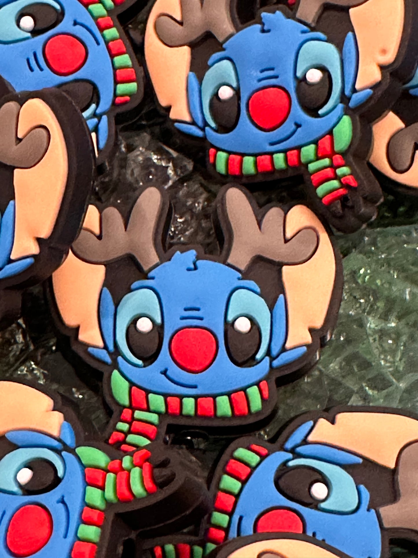 Blue guy / Focal Bead/ beadable pen/ Silicone bead/ keychain bead/ reindeer/ Christmas