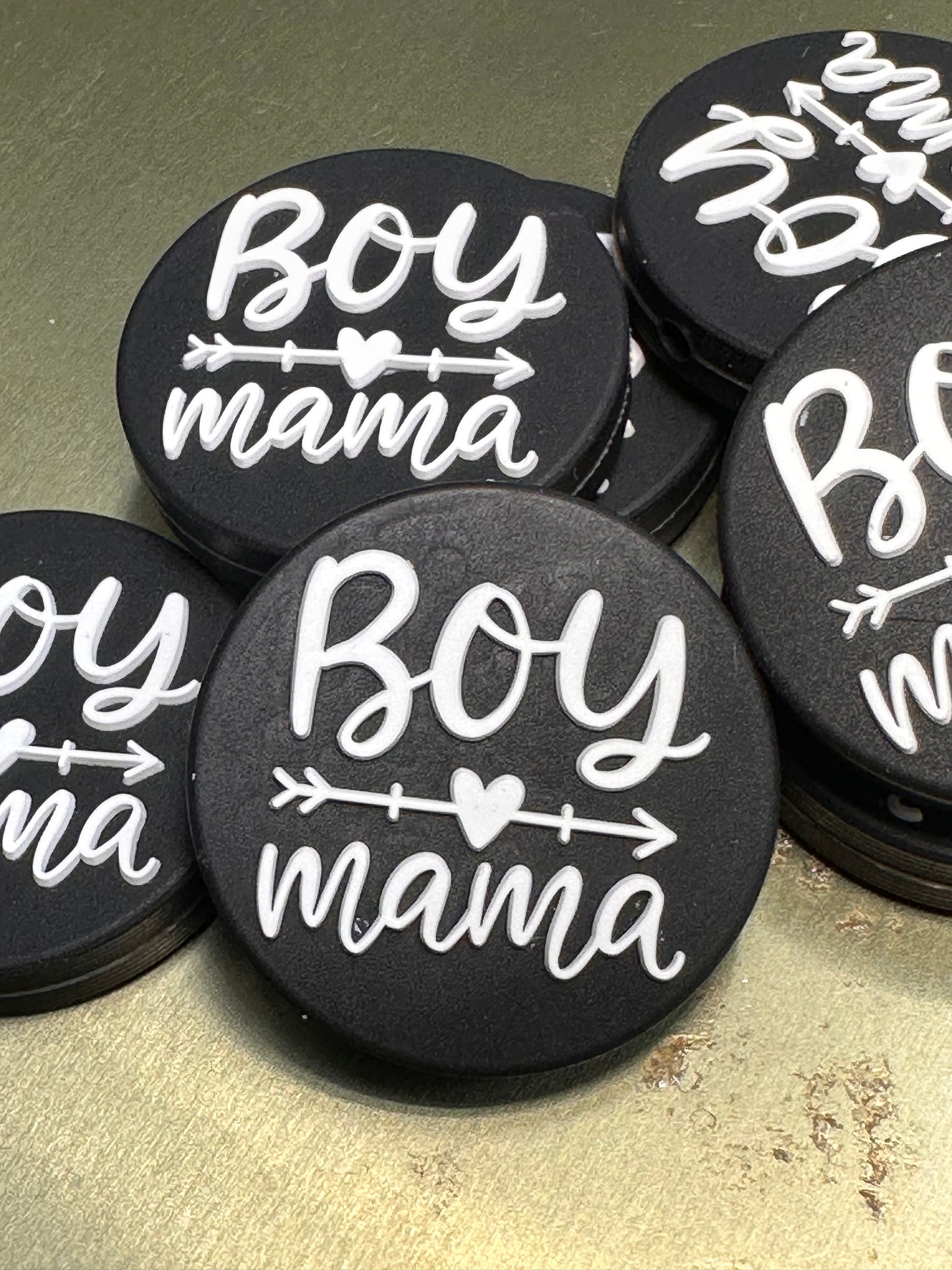 Mom/ Boy mama Focal Bead/ for beadable pen/ Silicone bead/keychain bead/