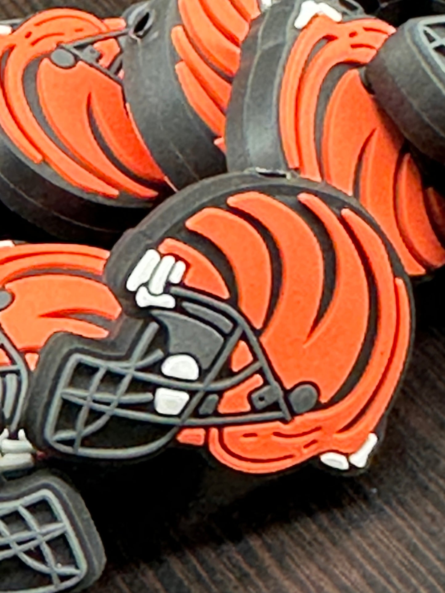New Cincinnati Bengals focal bead design 6 / striped helmet