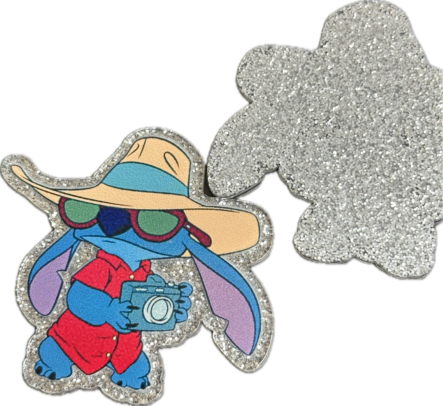 Planar/ Badge Reel -Blue guy with camera -acrylic pieces/ cute print/ badge reel/ keychain