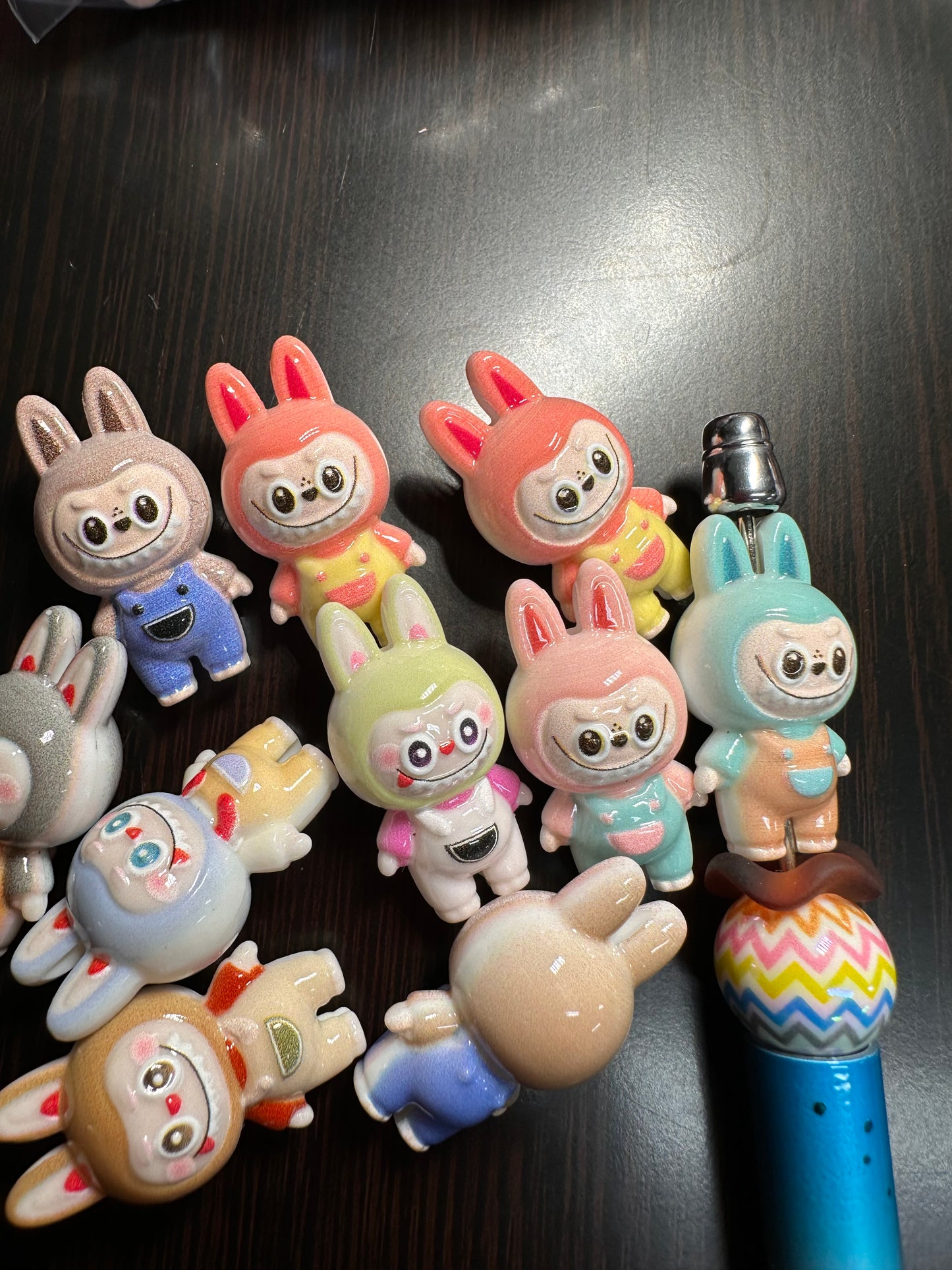 Labubu monster acrylic beads/ Five (5) beads included assorted colors/pen beading beads / keychain beads/ DIY/