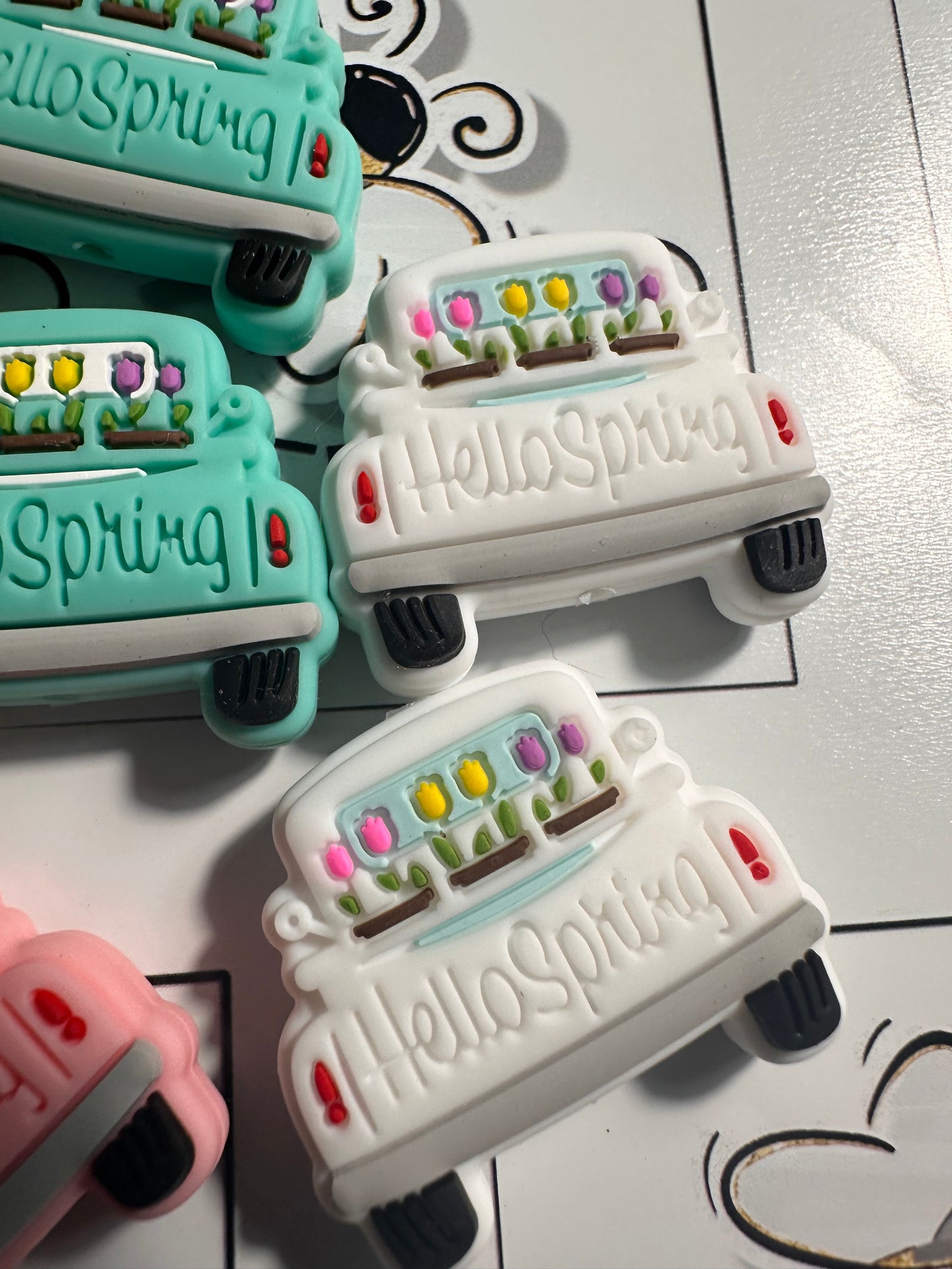 Hello Spring Focal Bead/ truck bead