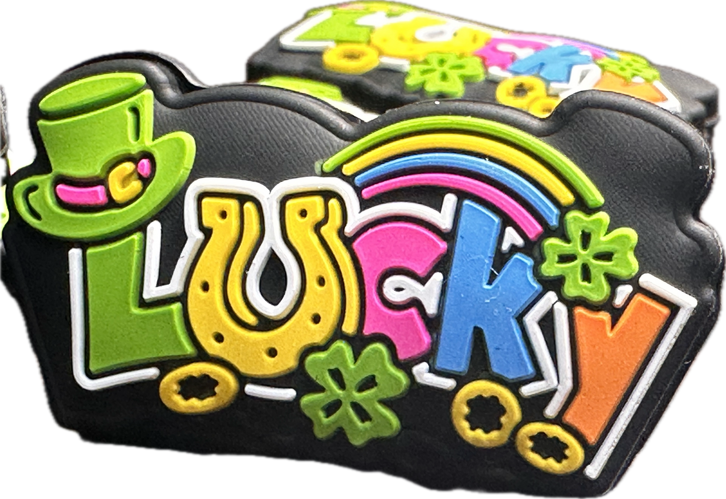 Lucky Horseshoe focal beads /beadable pen beads/ Silicone bead/ keychain bead/ DIY/ lucky/ Rainbow/ 4 leaf clover/ shamrock / St. Patrick’s Day/ luck of the Irish