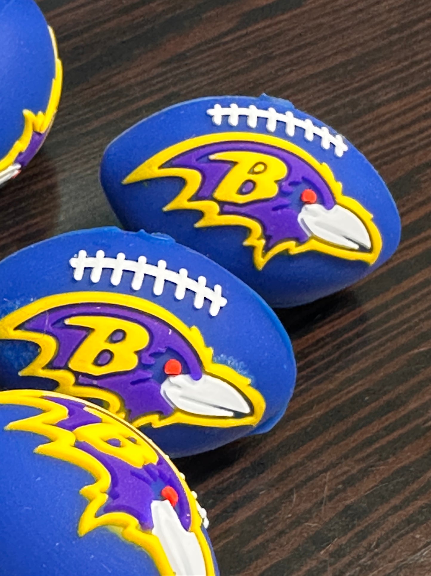 3D Baltimore Ravens Football team focal bead / football