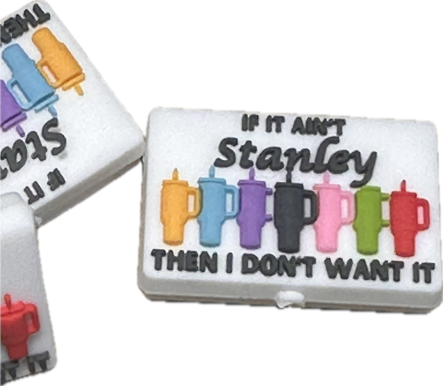 Stan Tumbler Focal Bead/Silicone focal bead/ keychain bead