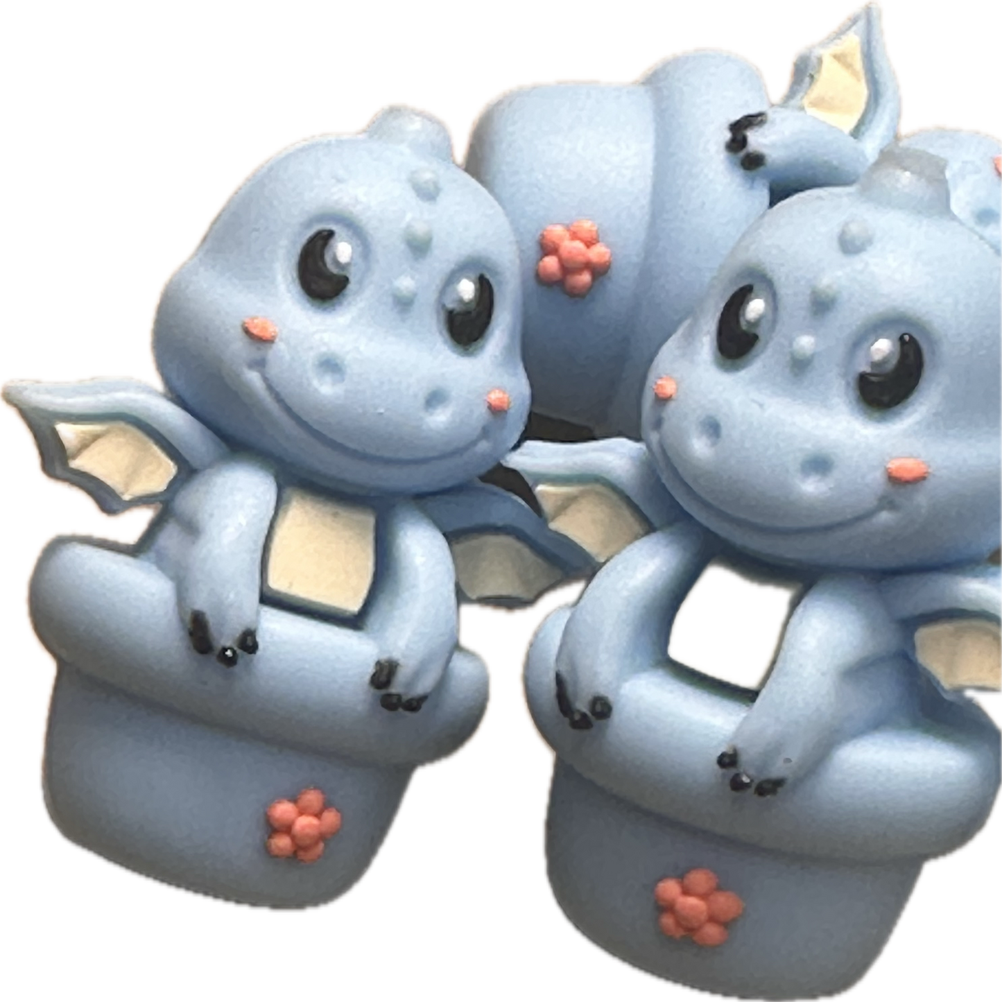 3D cute flying dragon/ blue dragon/ DIY/ keychain bead/ pen beading