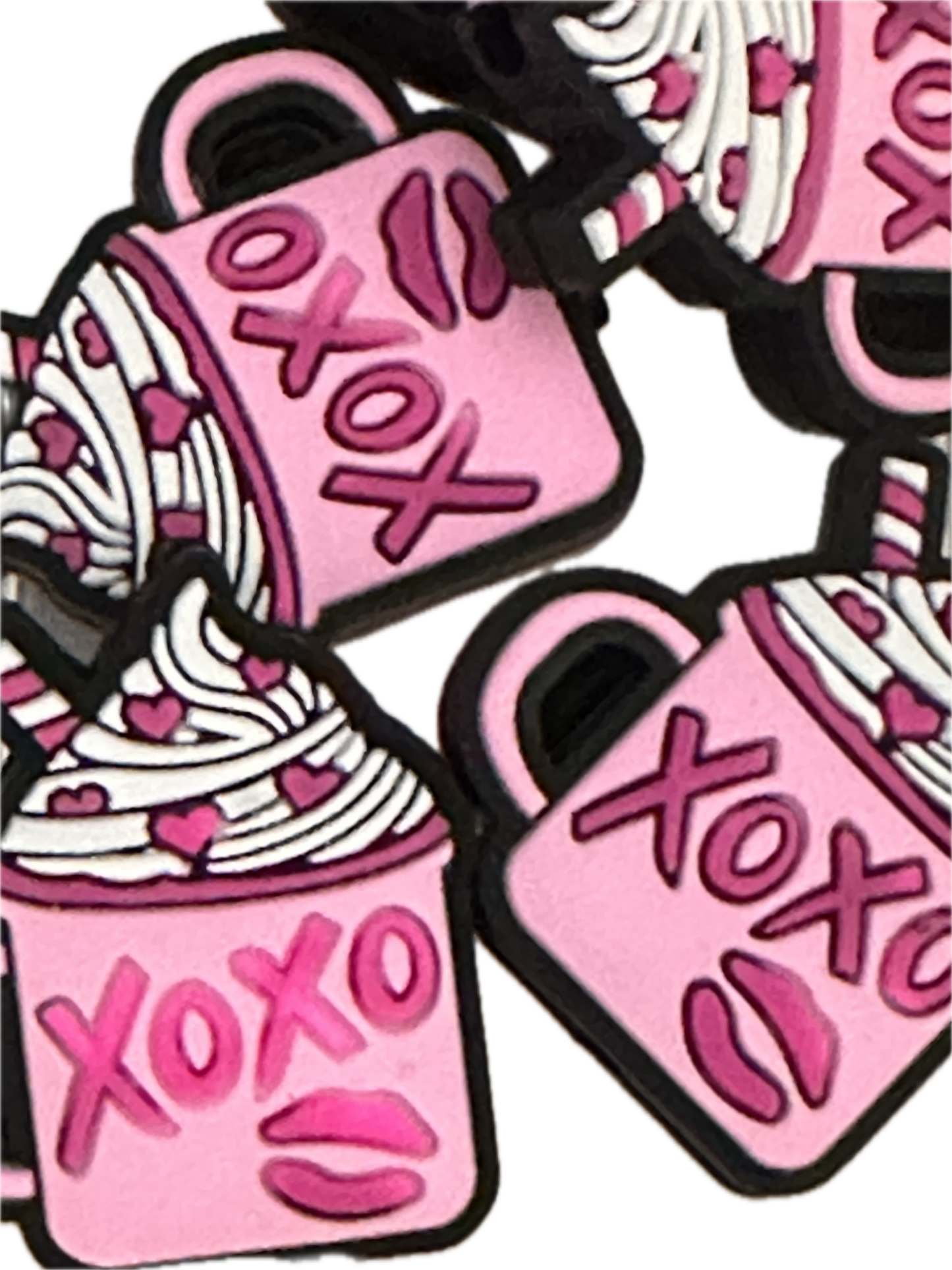 Hot chocolate Focal Bead/ beadable pen/ Silicone bead/ keychain bead/Valentines Day/XO