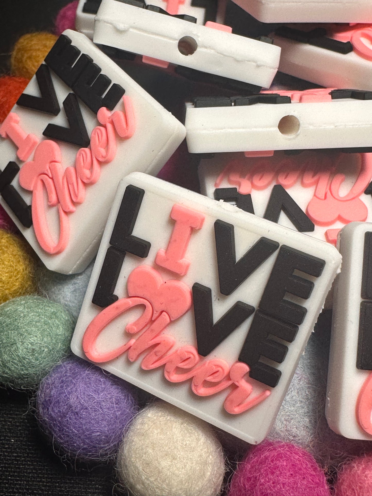 Live Love Cheer Focal Bead