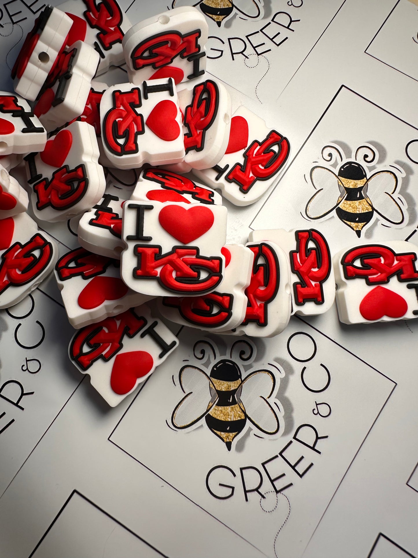 Sports football focal bead