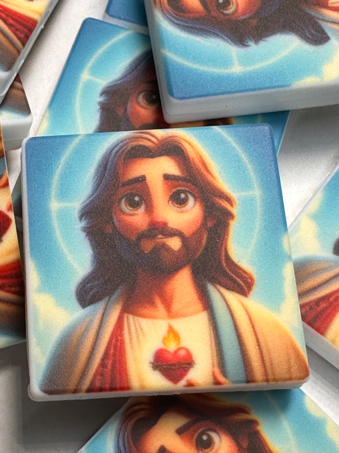 Jesus face/God/ Focal Bead/ beadable pen/ Silicone bead/ keychain bead/Faith/Jesus