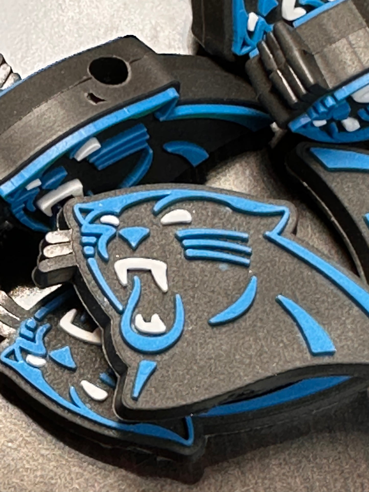 NEW! Carolina Panthers shaped focal bead / football #2