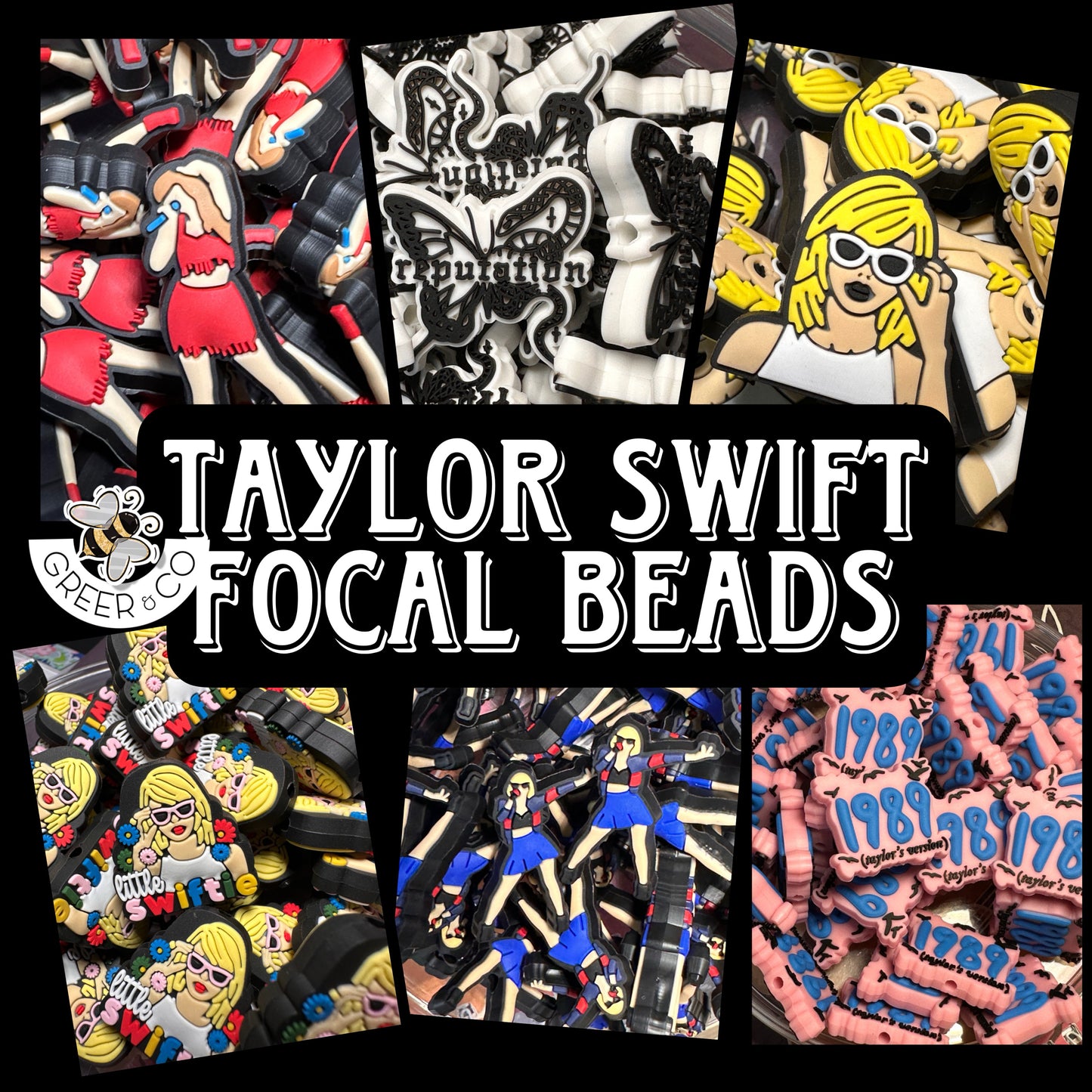 Taylor Swift focal bead / Red Dress