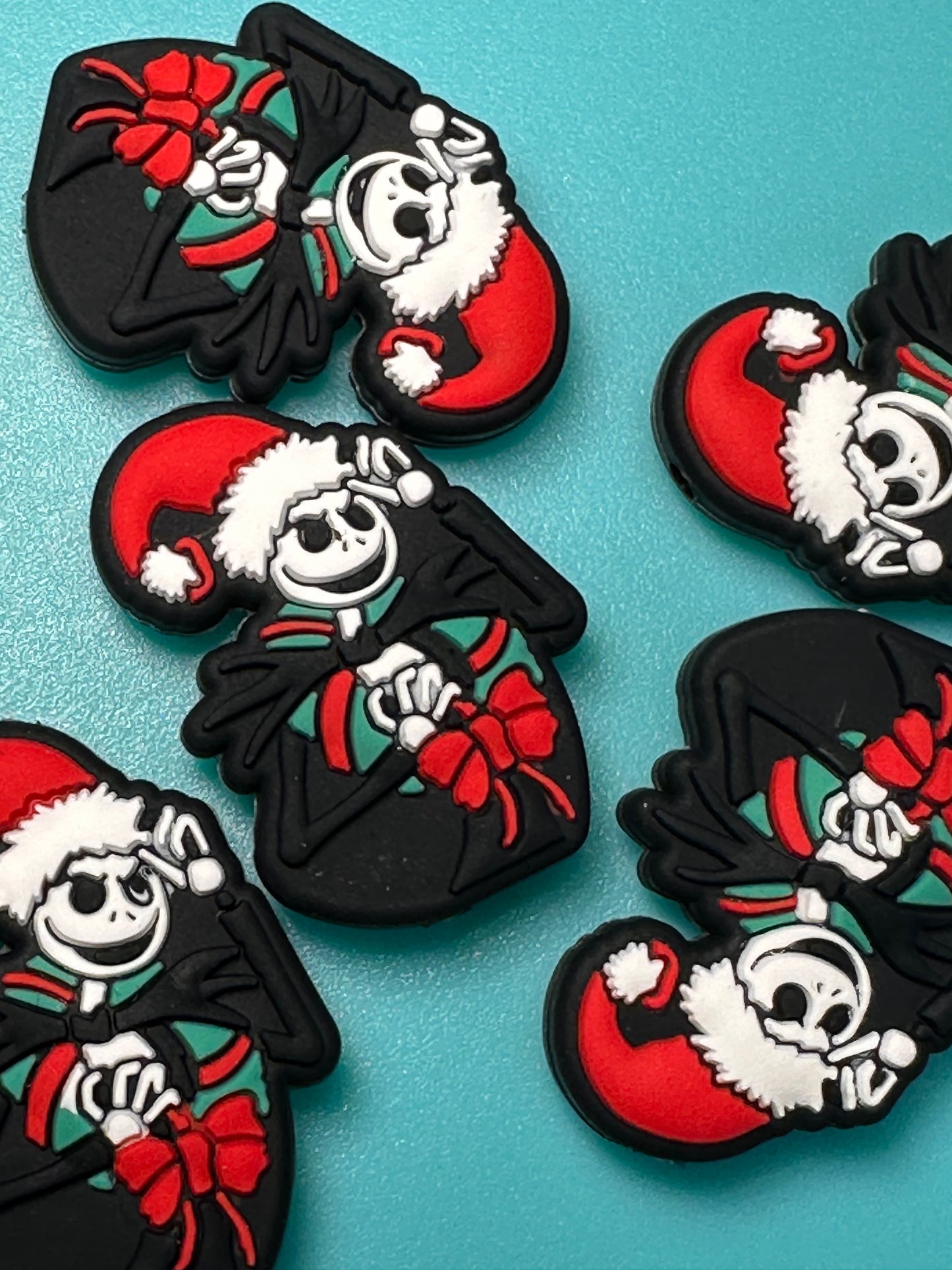 Christmas focal bead /Focal Bead/ beadable pen/ Silicone bead/ keychain bead/scary guy