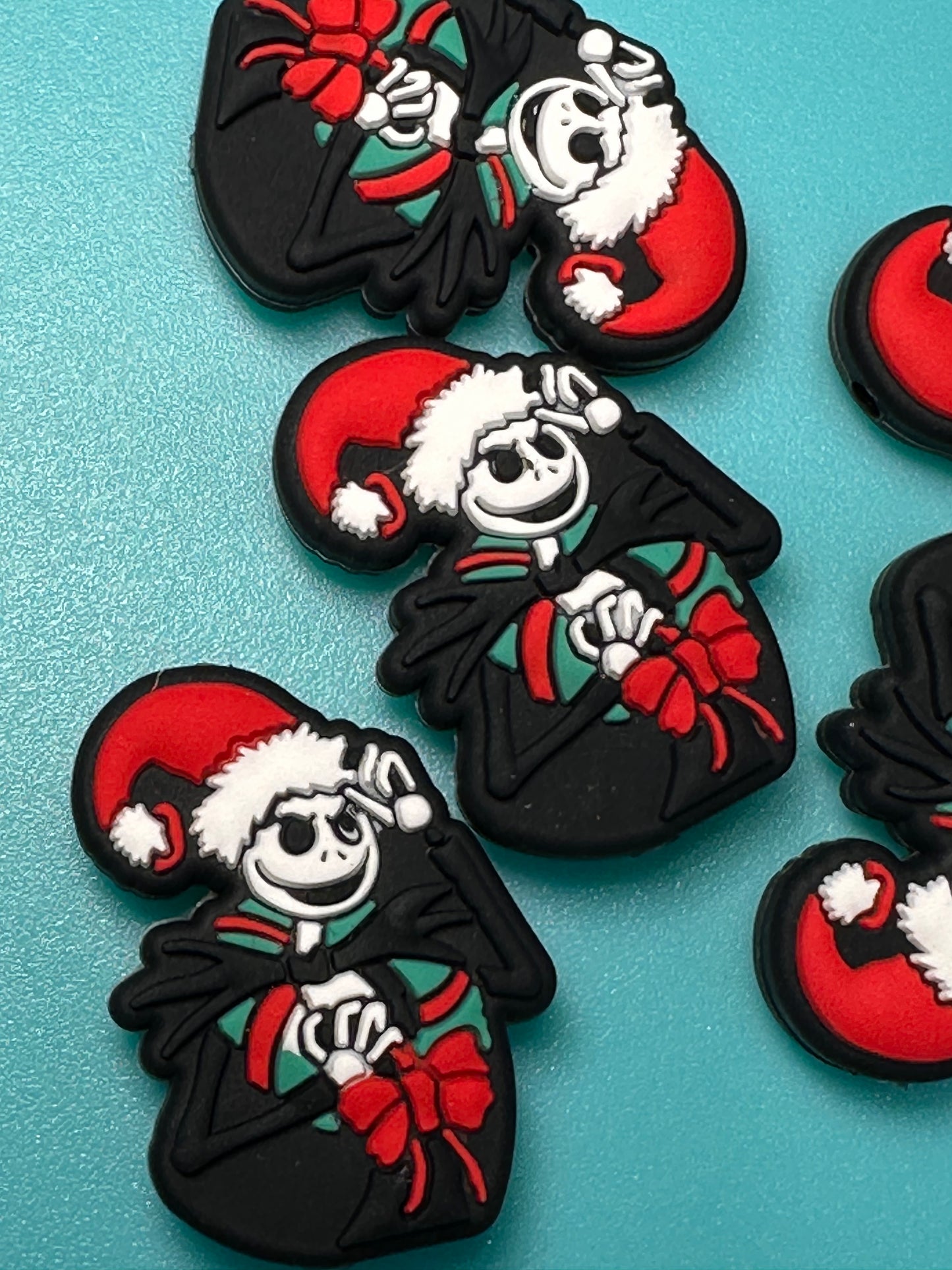 Christmas focal bead /Focal Bead/ beadable pen/ Silicone bead/ keychain bead/scary guy