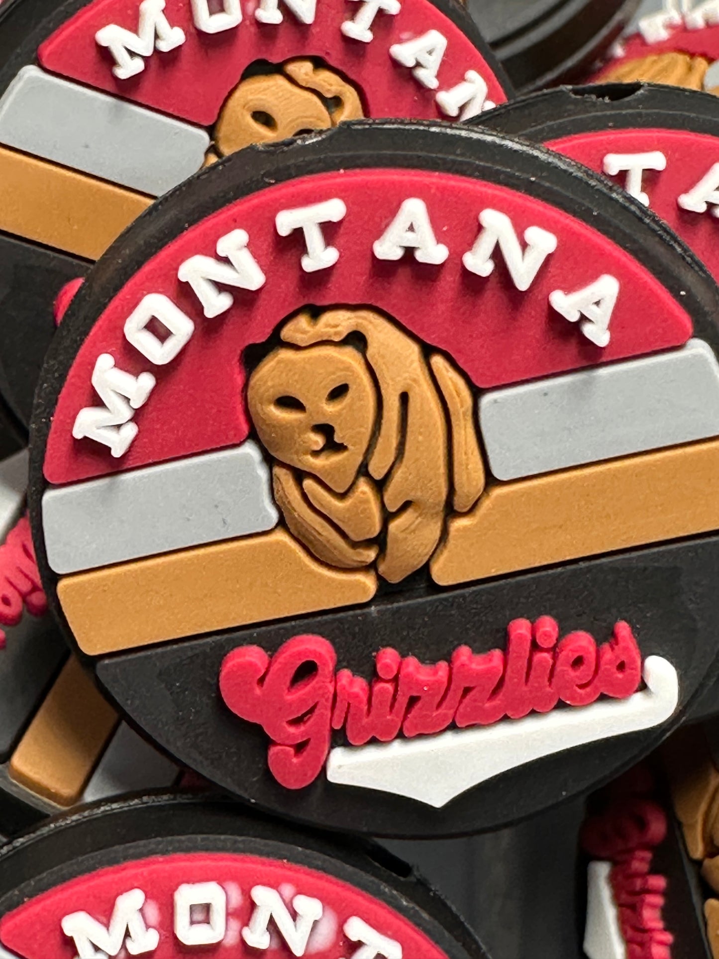 University of Montana focal bead / UM/ The Grizz