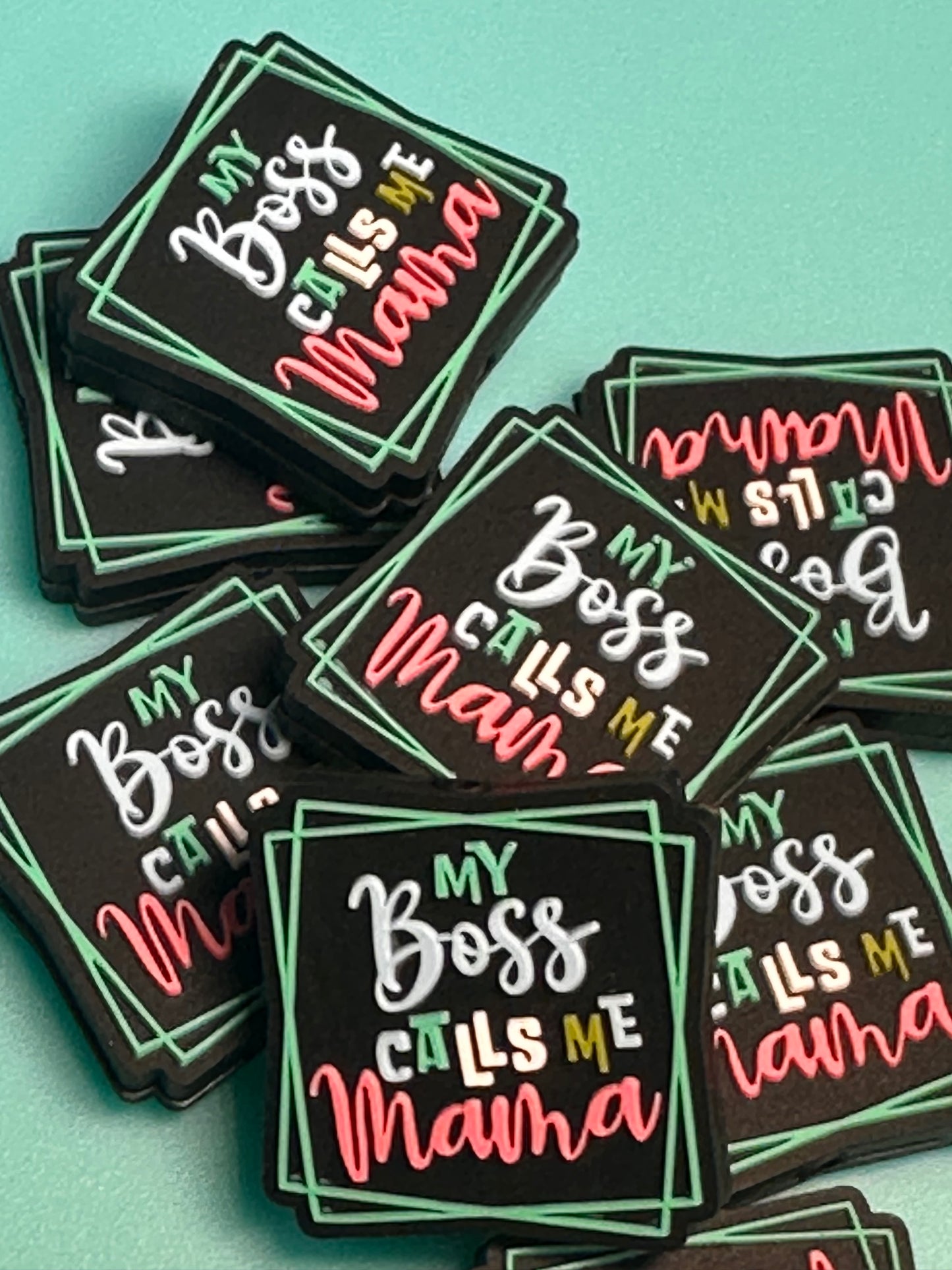 Mommy/ mama Focal Bead/ for beadable pen/ Silicone bead/keychain bead/ Mothers Day/ my boss calls me mama/ mom