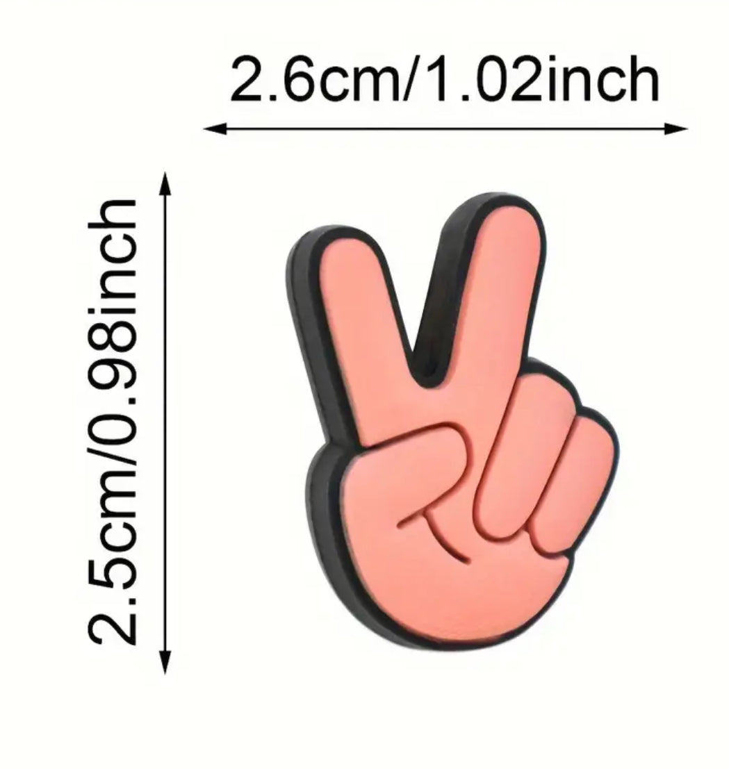 Peace sign Focal Bead/