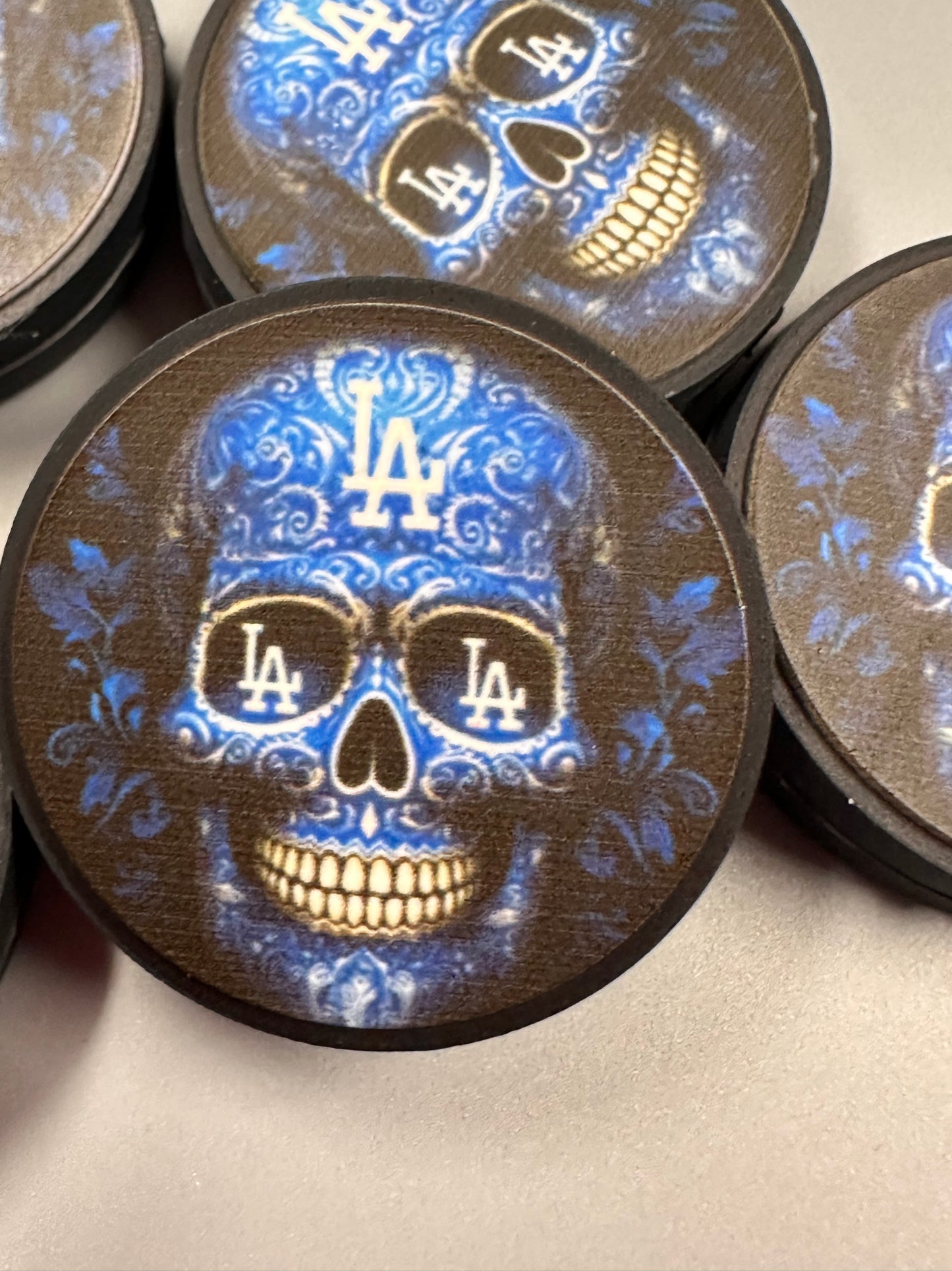 LA focal bead/Skull silicone pen bead