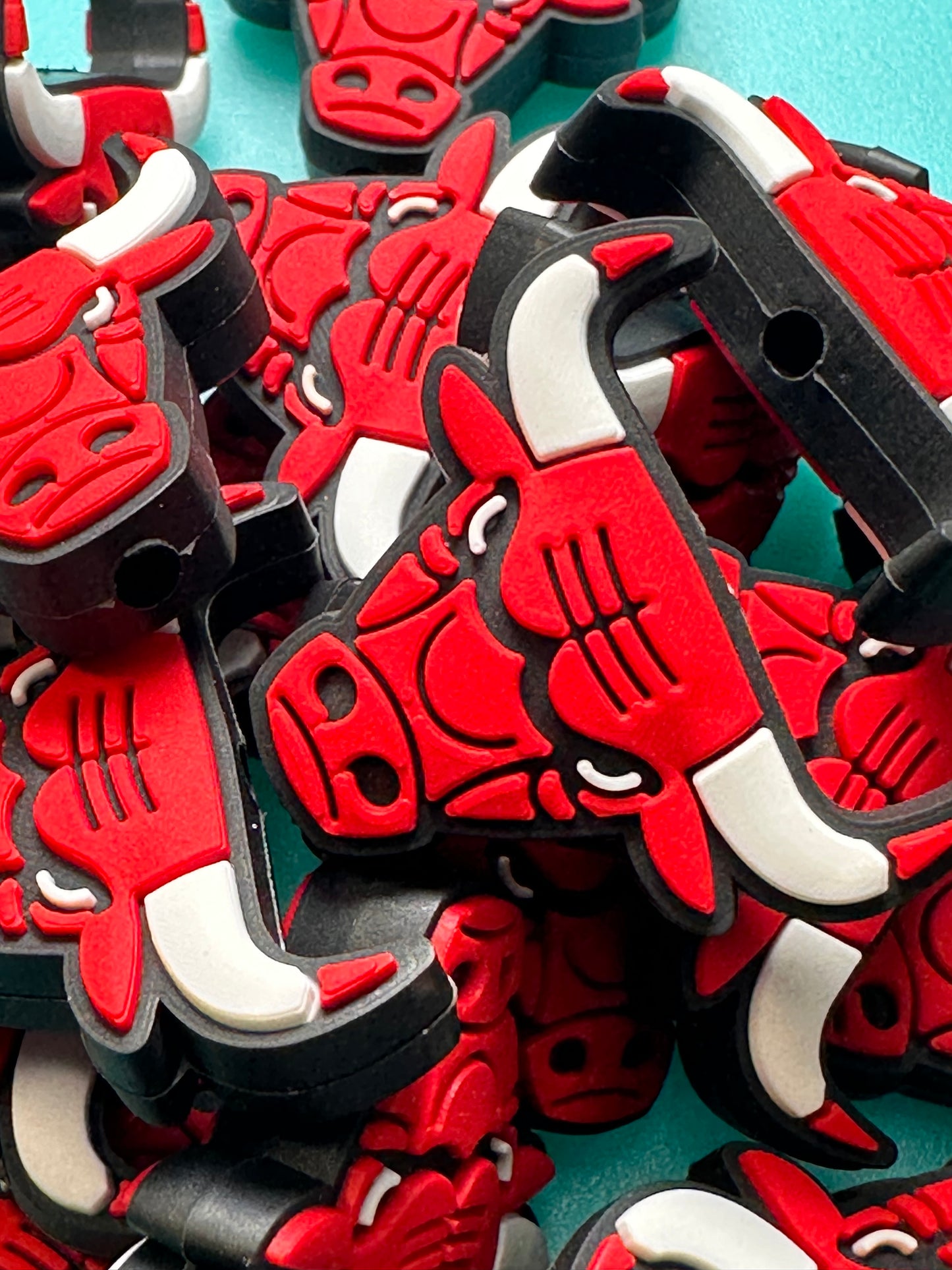 Chicago Bulls basketball focal bead