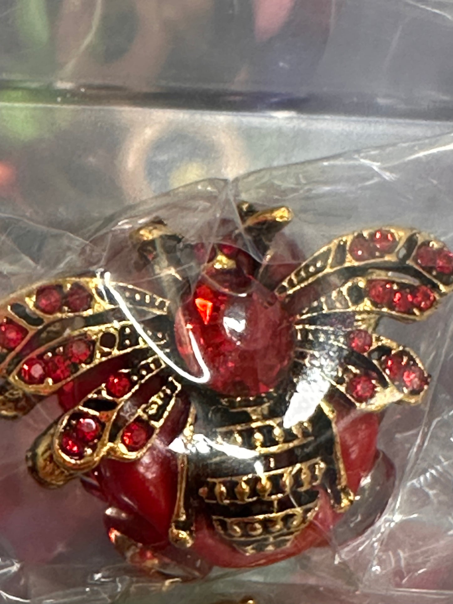Fancy handmade bee rhinestone beads/one bead included/fancy Beads/ beadable pen/ keychain bead/ /20mm approx.