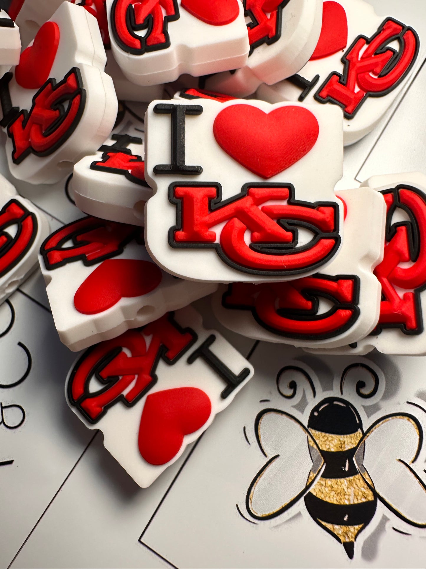 Sports football focal bead