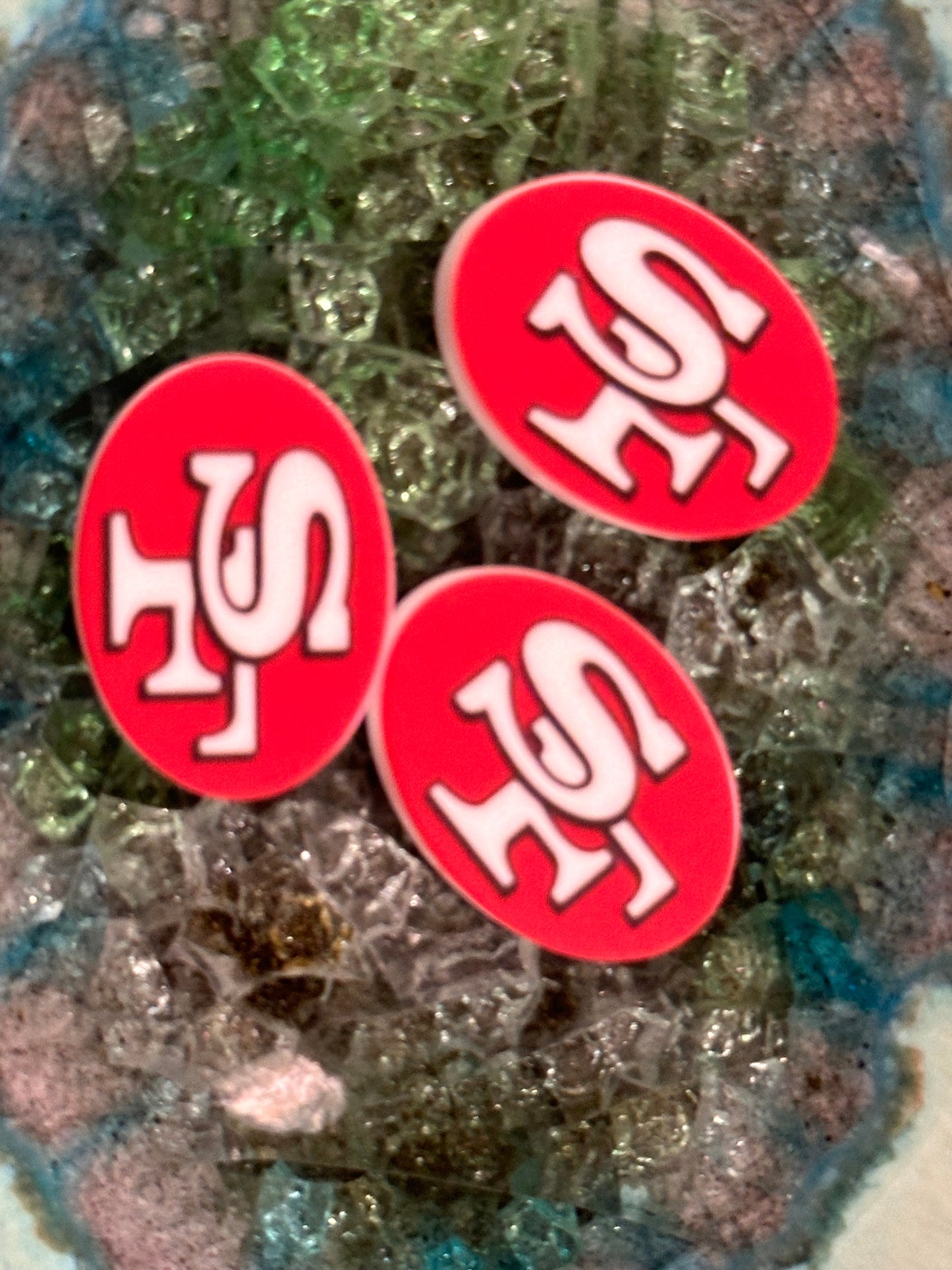 San Francisco 49ers focal bead / football