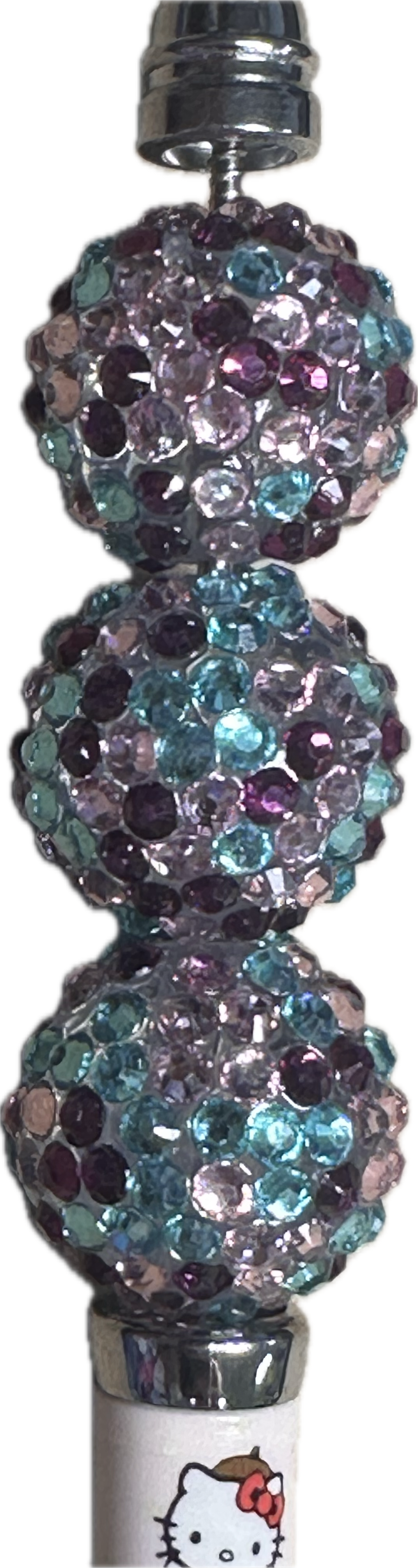 Fancy mermaid color rhinestone beads/Five beads included/fancy Beads/ beadable pen/ keychain bead/ pastel beads/20mm