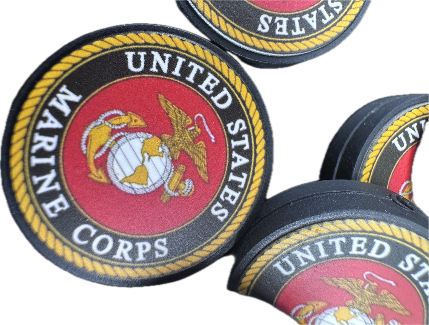 Veteran Military Marines Focal Bead/ beadable pen/ Silicone bead/ keychain bead/ DIY