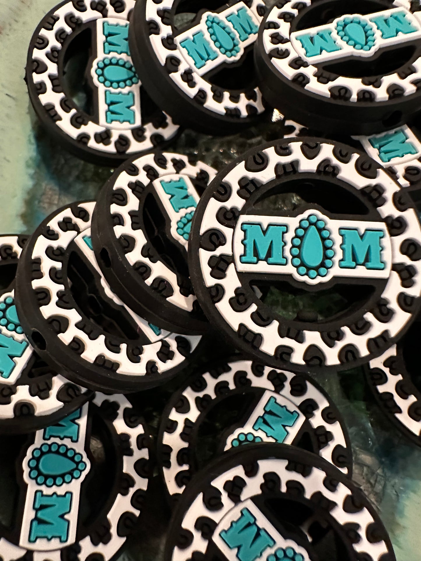 Mom silicone focal bead/ mother