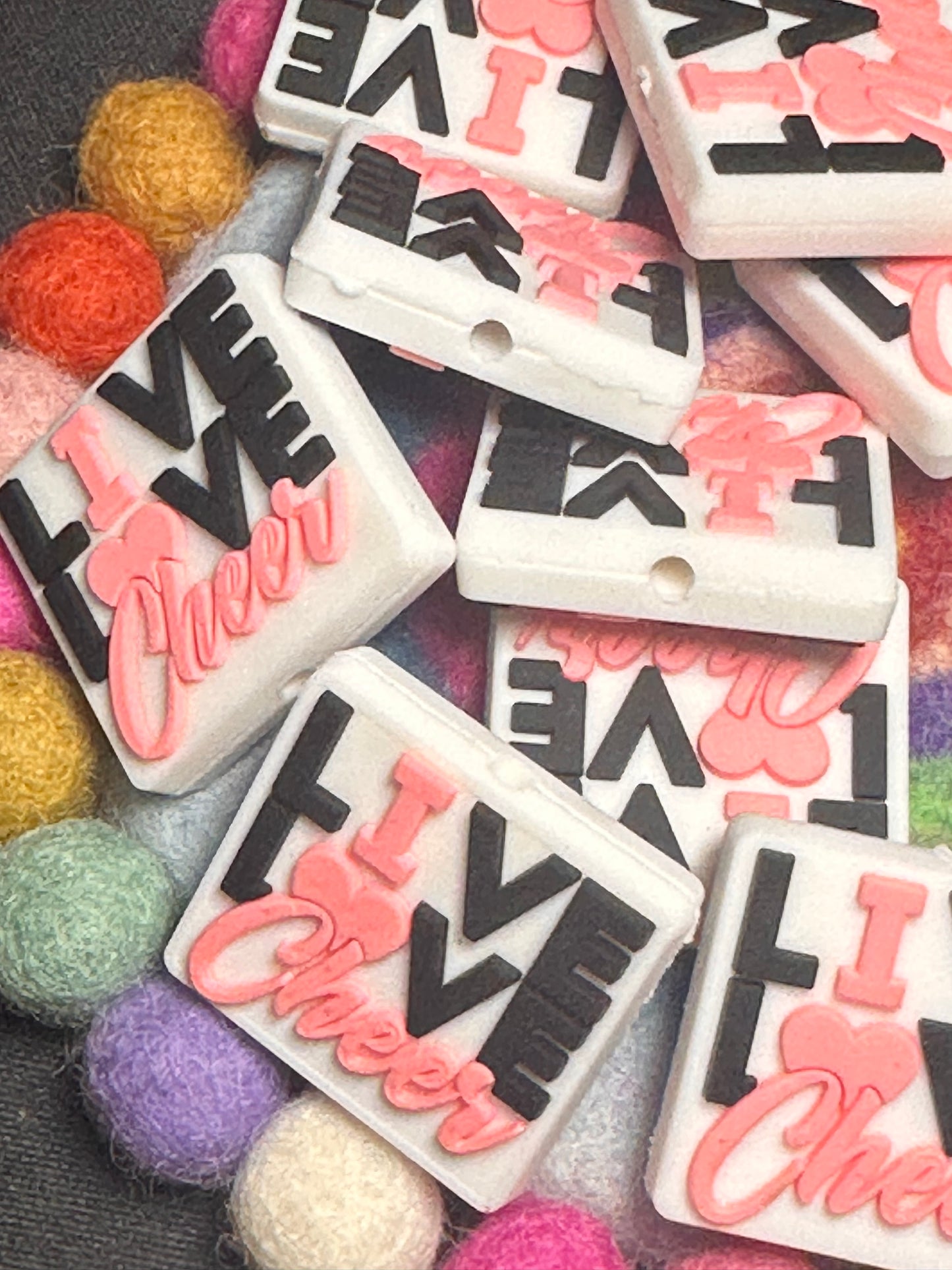 Live Love Cheer Focal Bead