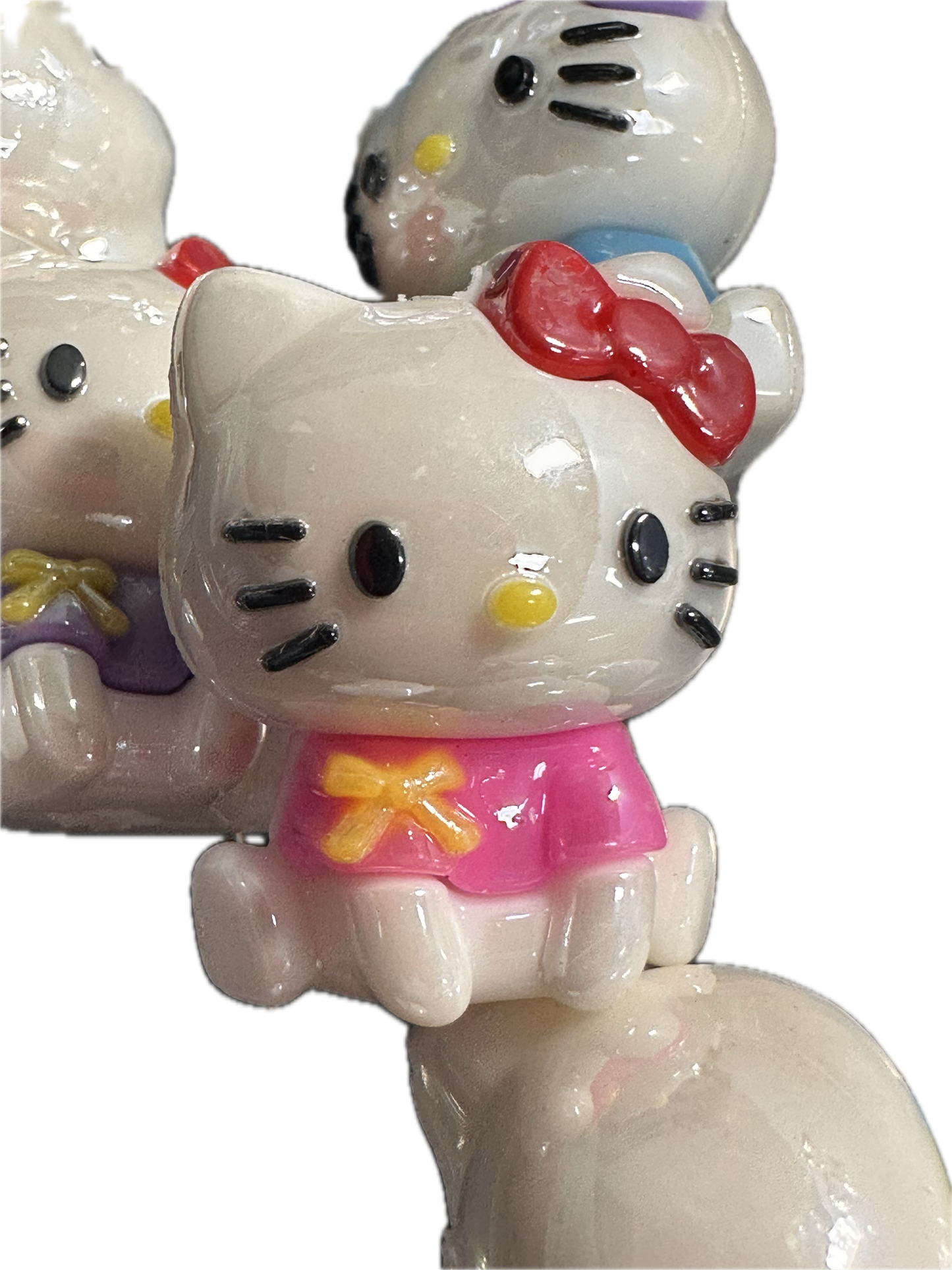 HK Cat acrylic beads/ Three (3) beads included assorted colors/pen beading beads / keychain beads/ DIY/