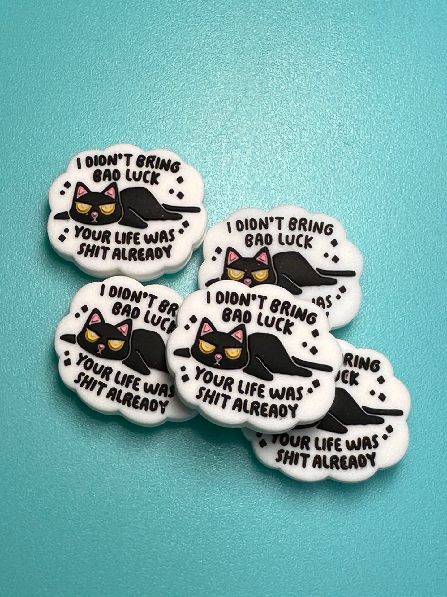 Black cat focal bead/ beadable pen/ Silicone bead/ animal/ keychain bead/ kitty/