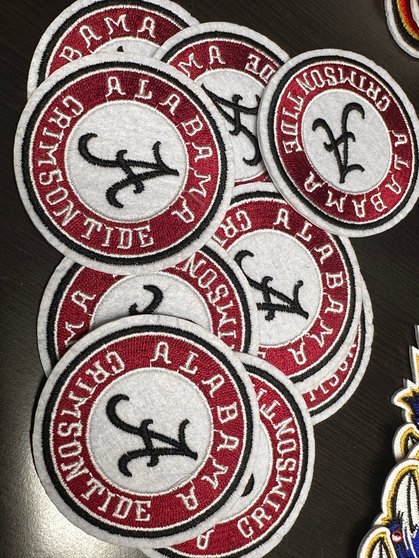 ALABAMA/IRON ON PATCH/ SIZE SMALL/ QUALITY MATERIAL/FABRIC PATCHES/FOOTBALL TEAM