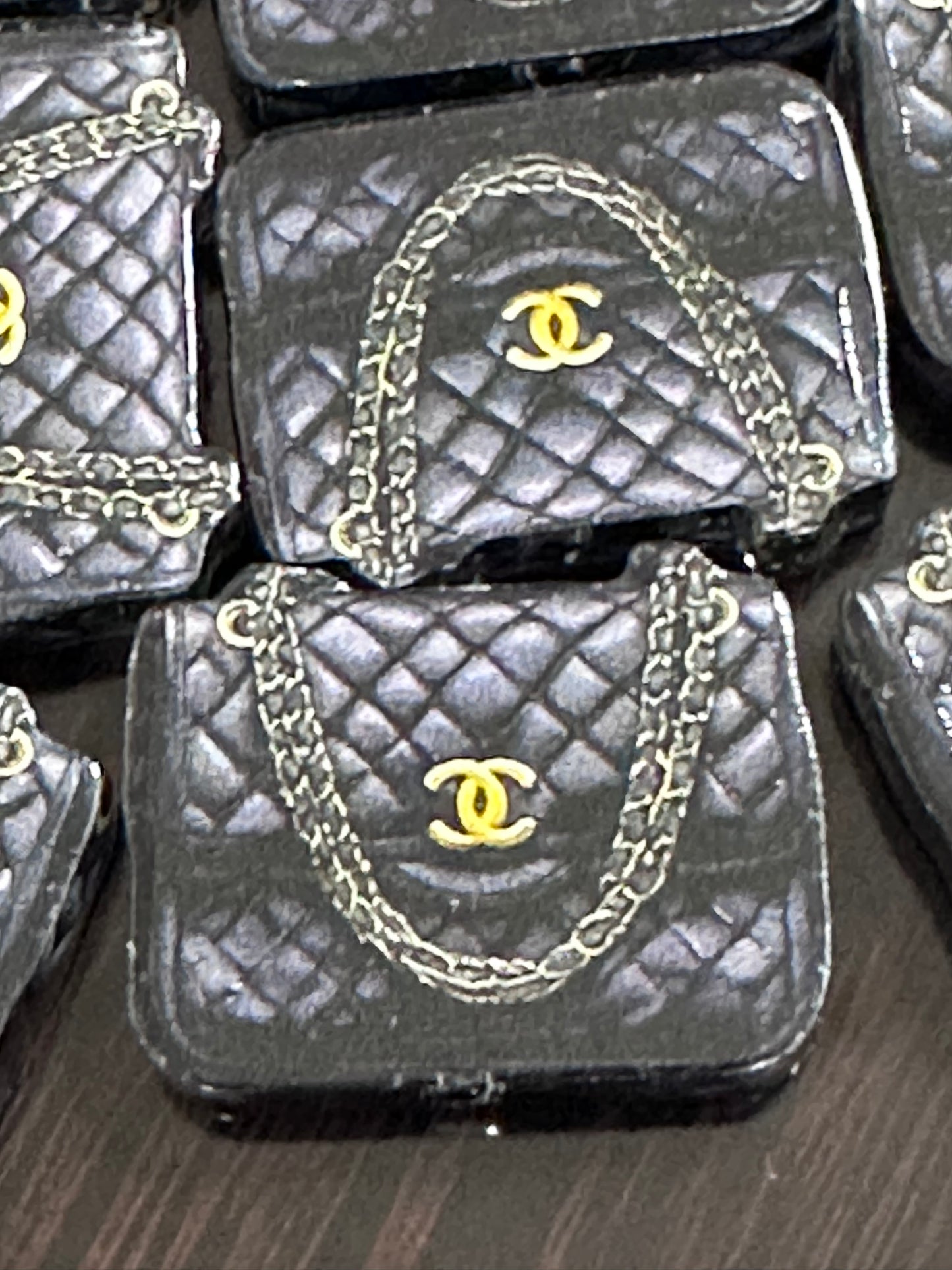 Fancy purse acrylic focal bead- set of 2 -one of each color/ focal bead/ pen beading / keychain bead/handbag